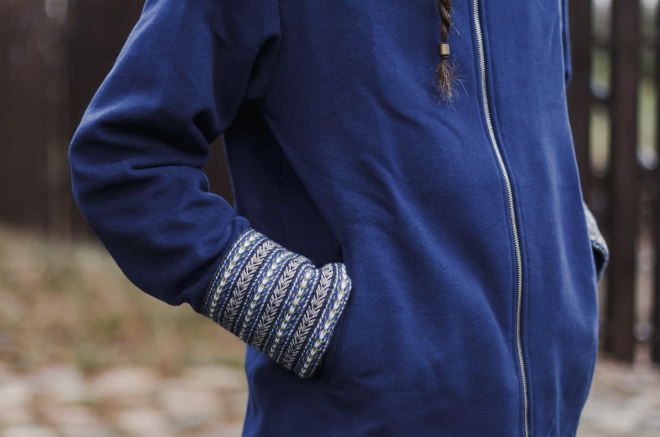 Wool men's coat - hoodie