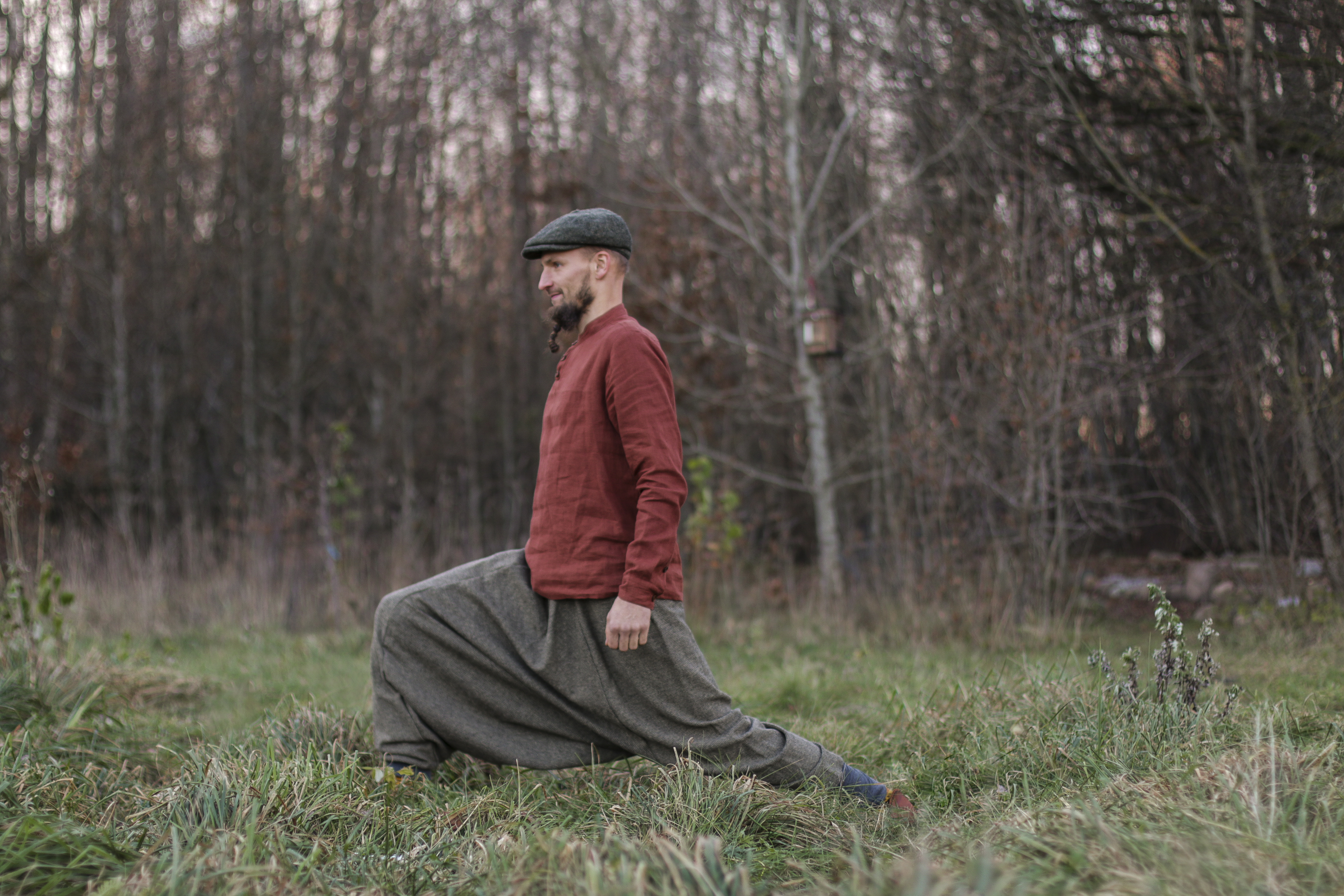 Men's Baggy Trousers Made of Fine Wool