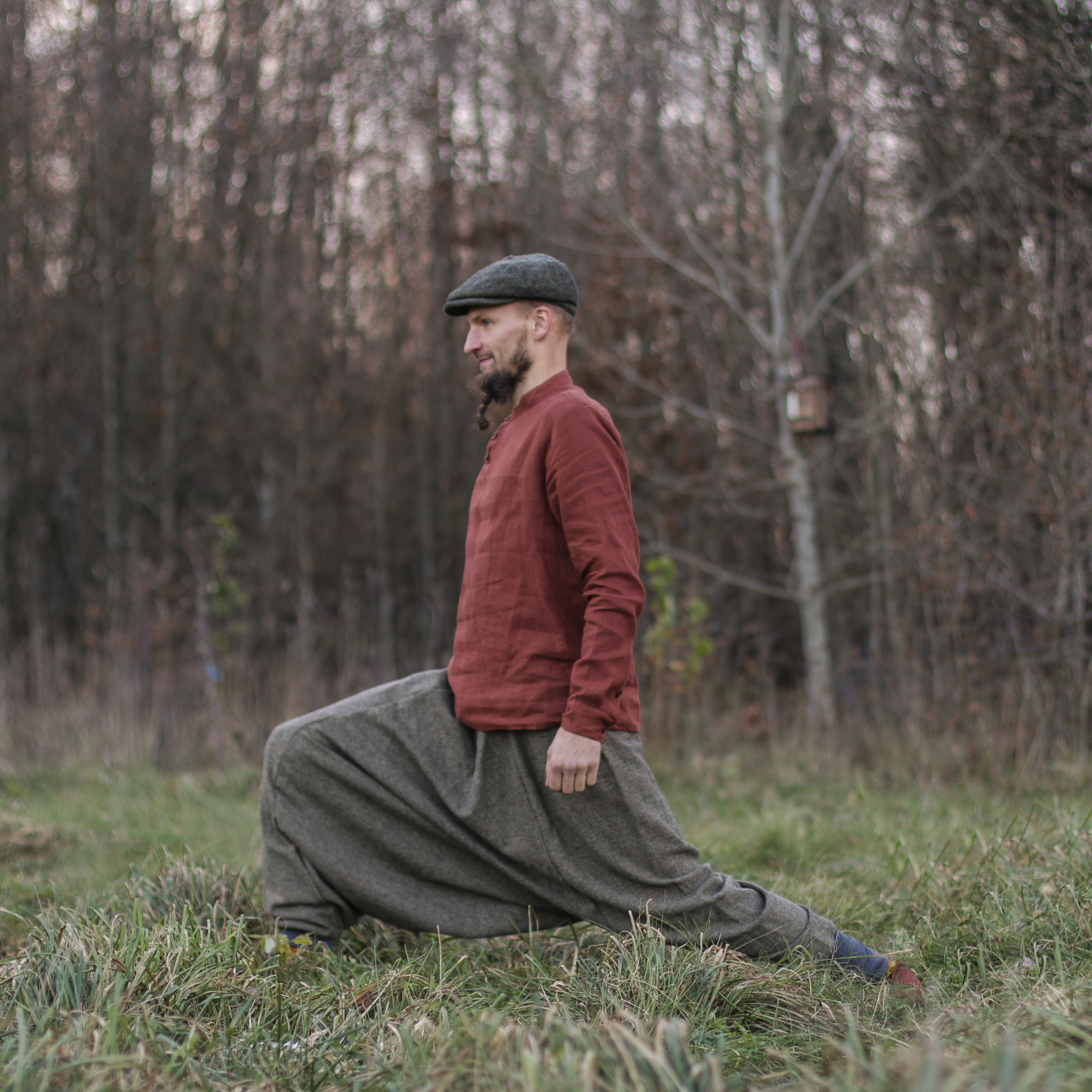 Men's Baggy Trousers Made of Fine Wool