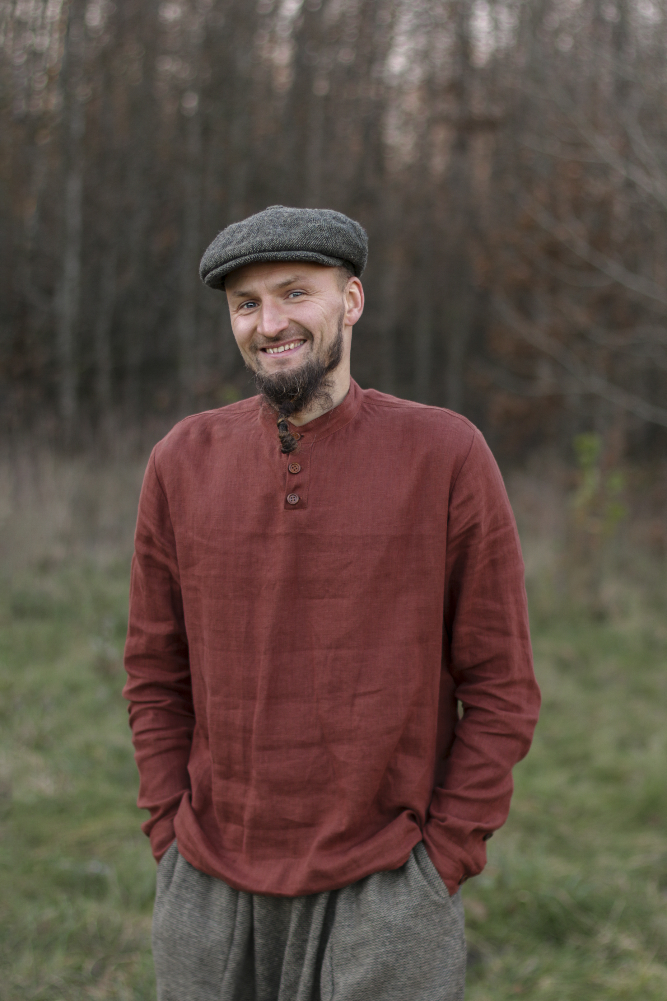 Men's Baggy Trousers Made of Fine Wool