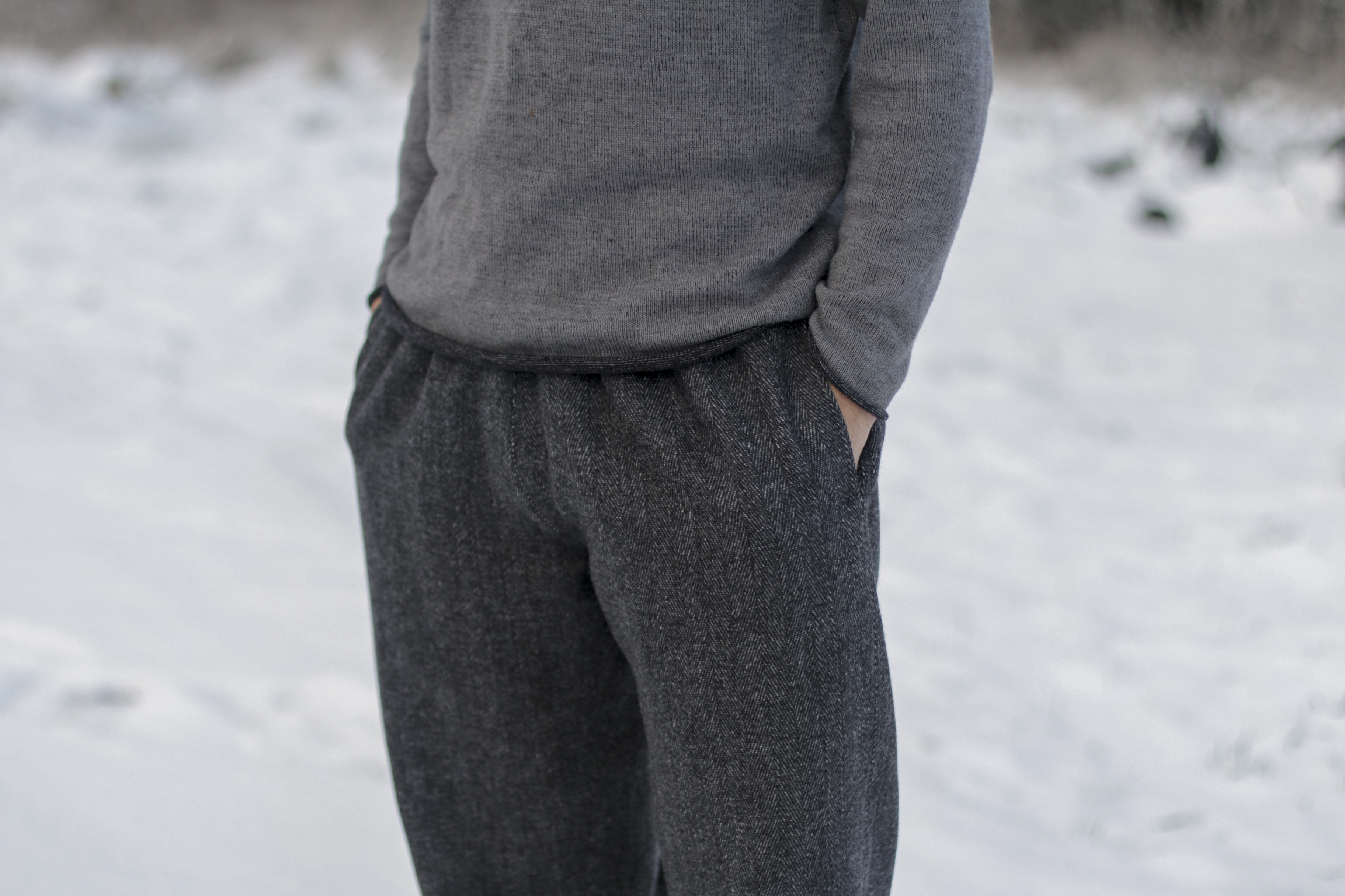 Wool leisure pants