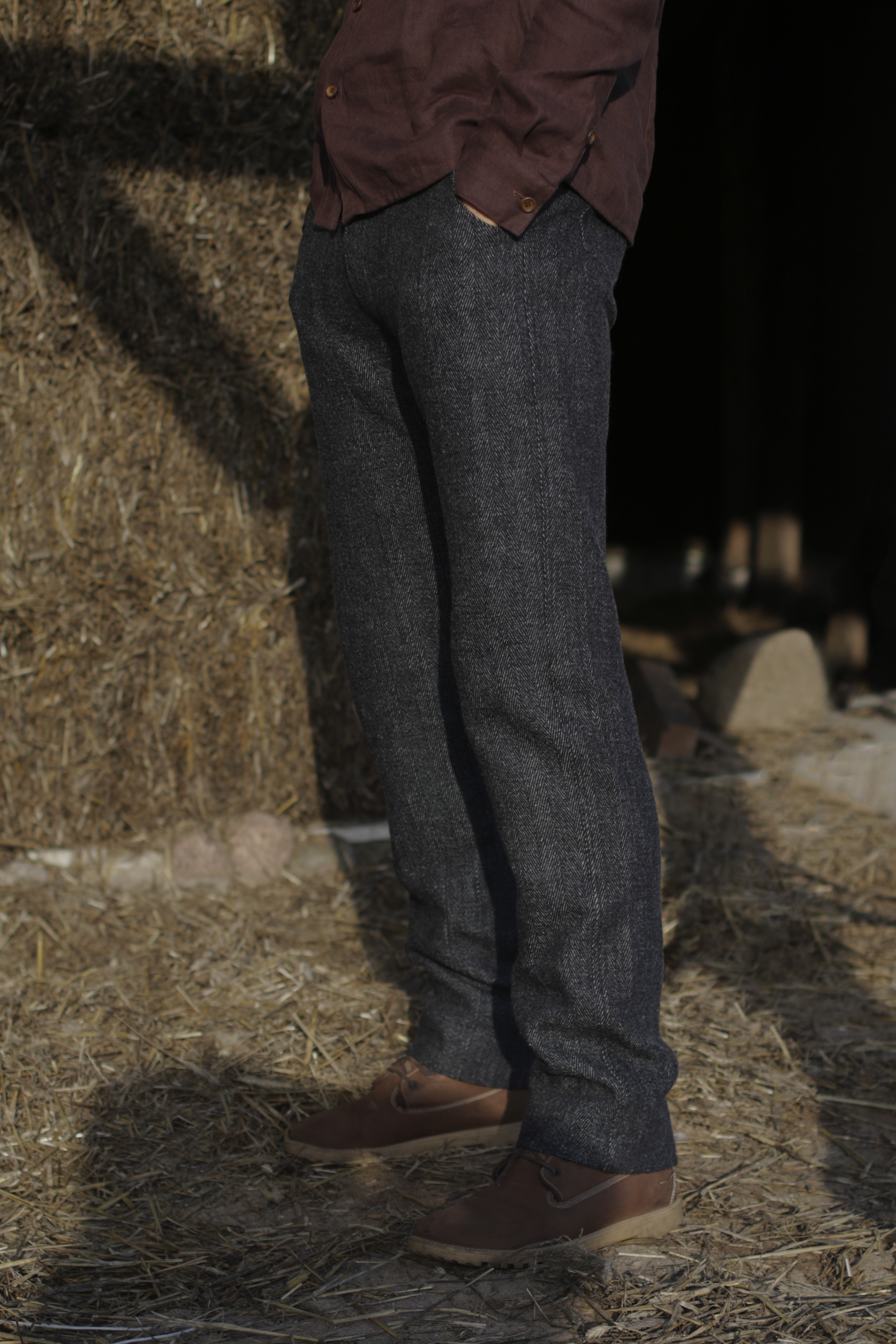 Classic men's wool trousers