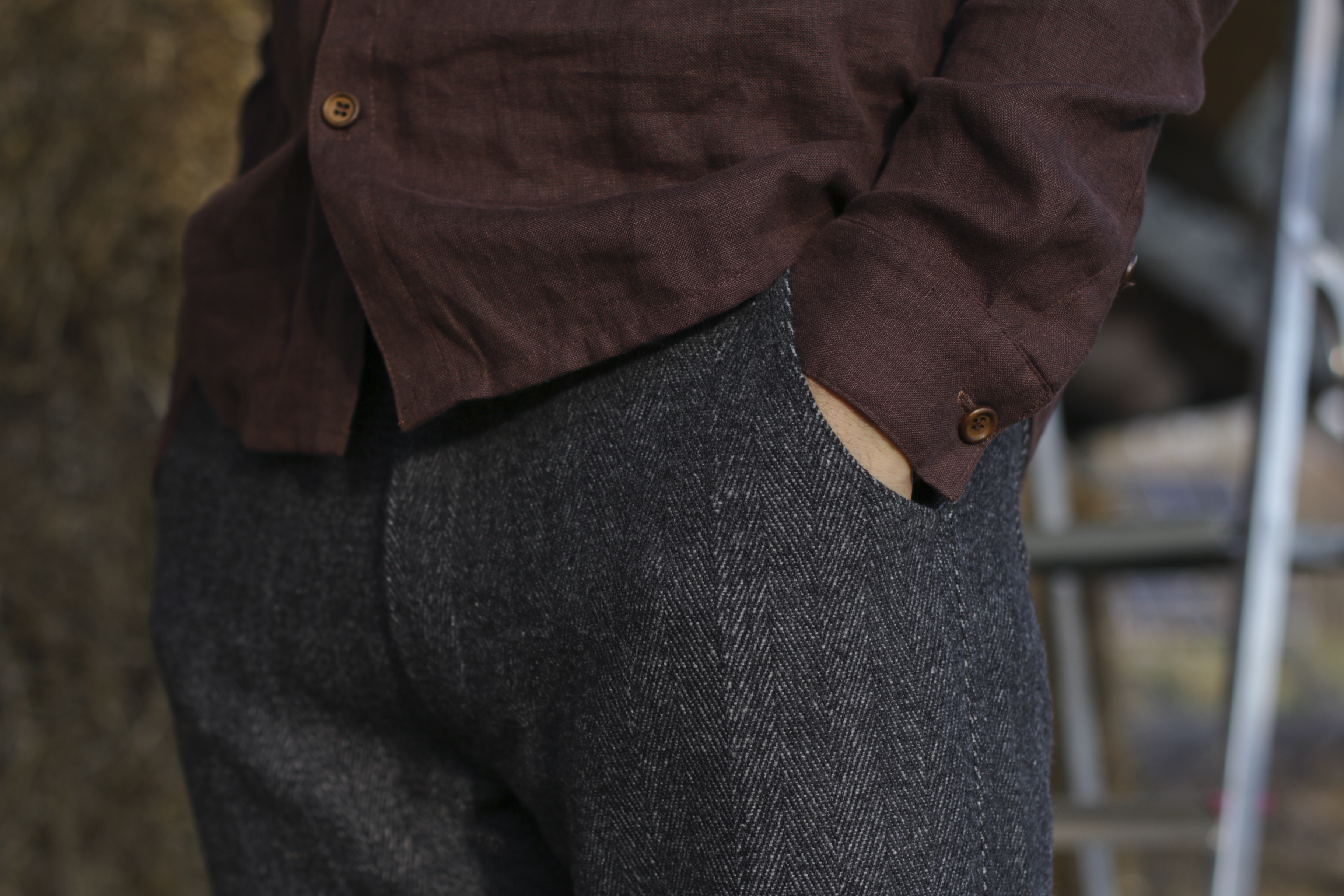 Classic men's wool trousers