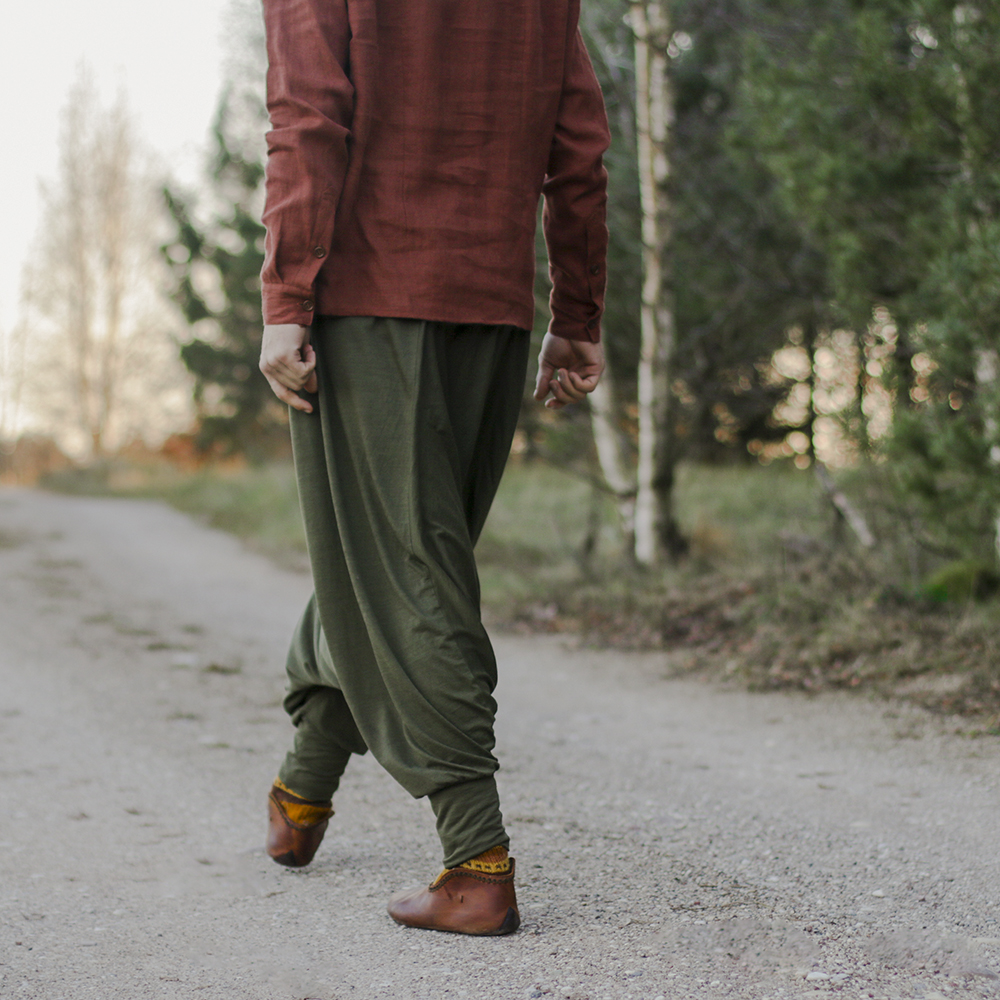 Baggy Trousers Made of Merino Wool