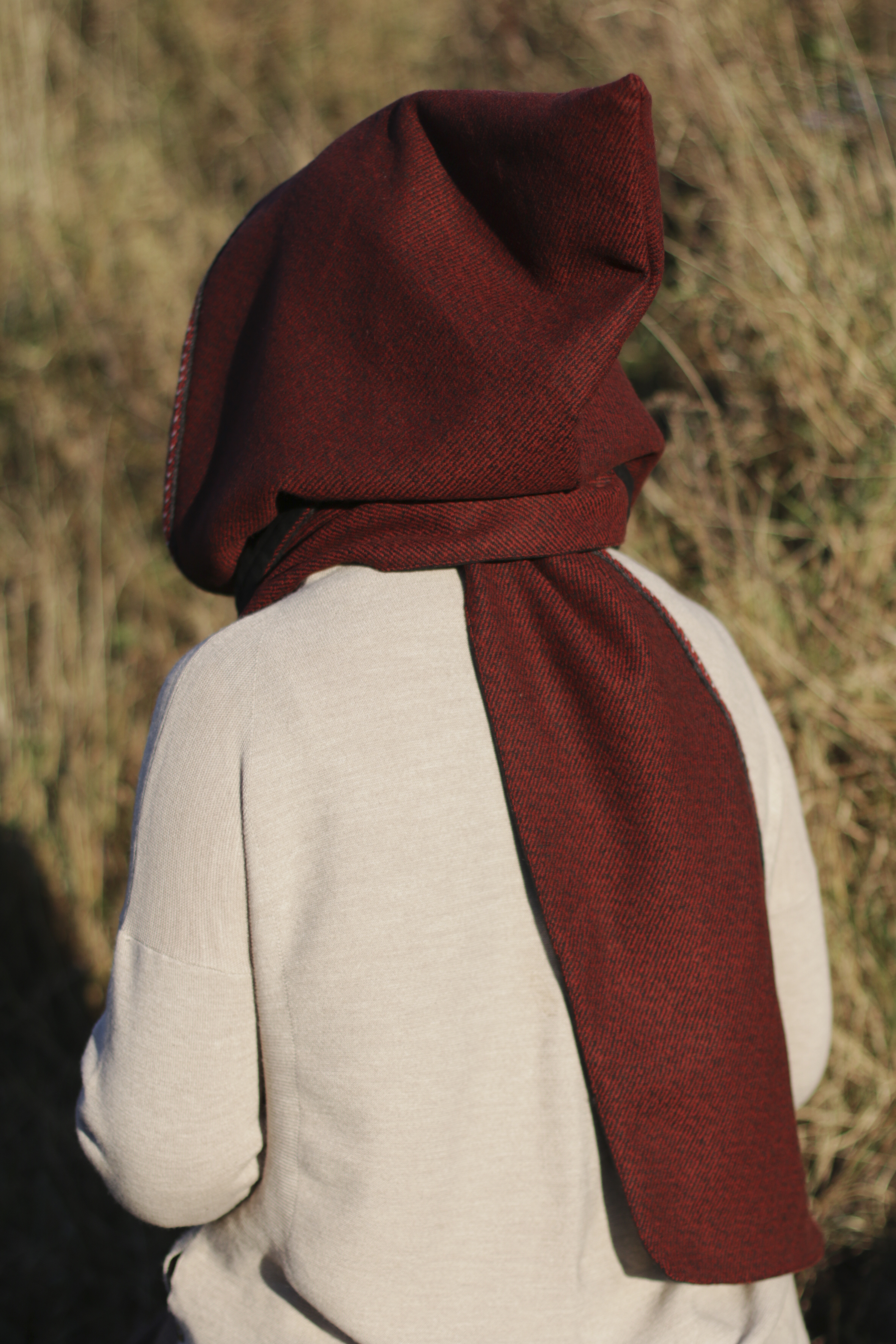 Hooded Woolen Scarf