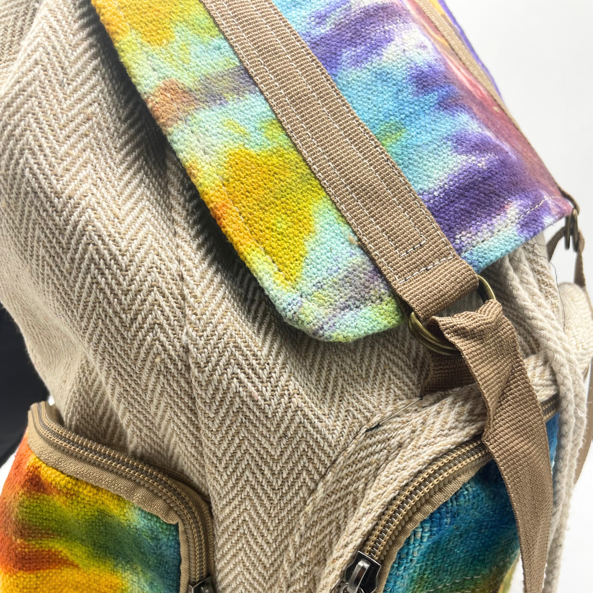 Grand sac à dos chanvre - Excursion bohème