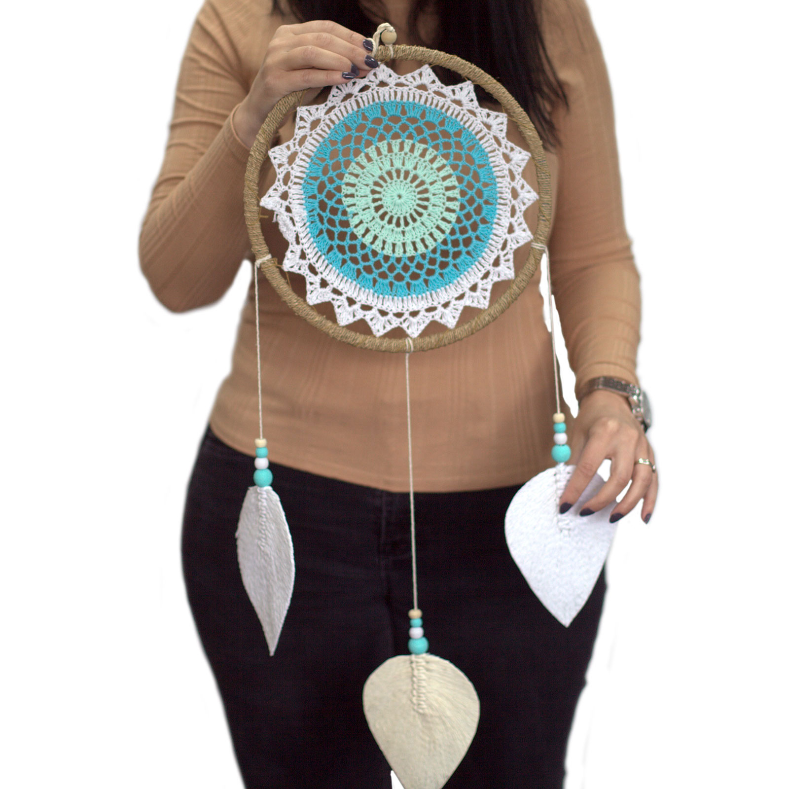 Attrape-rêve sweet  - Touche turquoise 