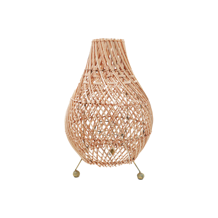 Lampe à poser en rotin - Brun naturel