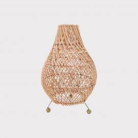 Lampe à poser en rotin - Brun naturel