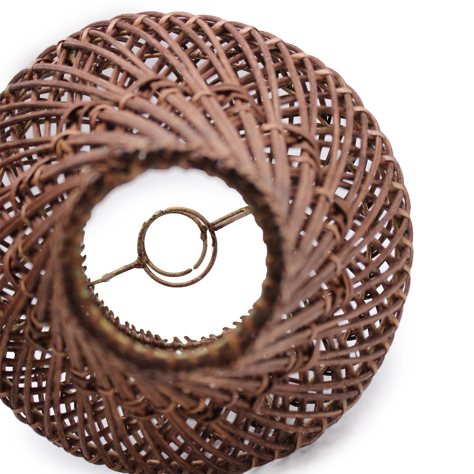 Lampe à poser en rotin - Marron Chocolat