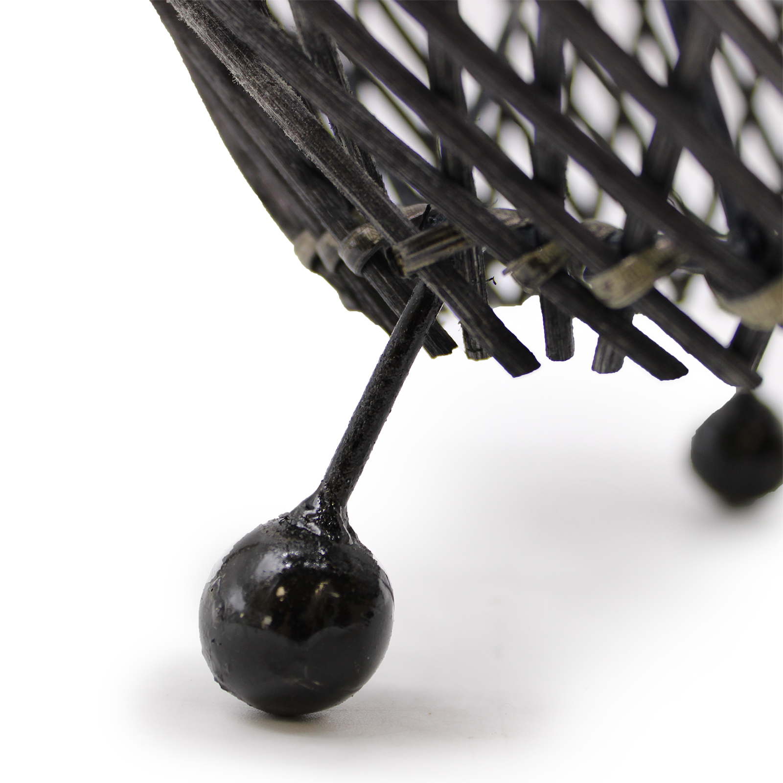 Lampe à poser en rotin - Noir