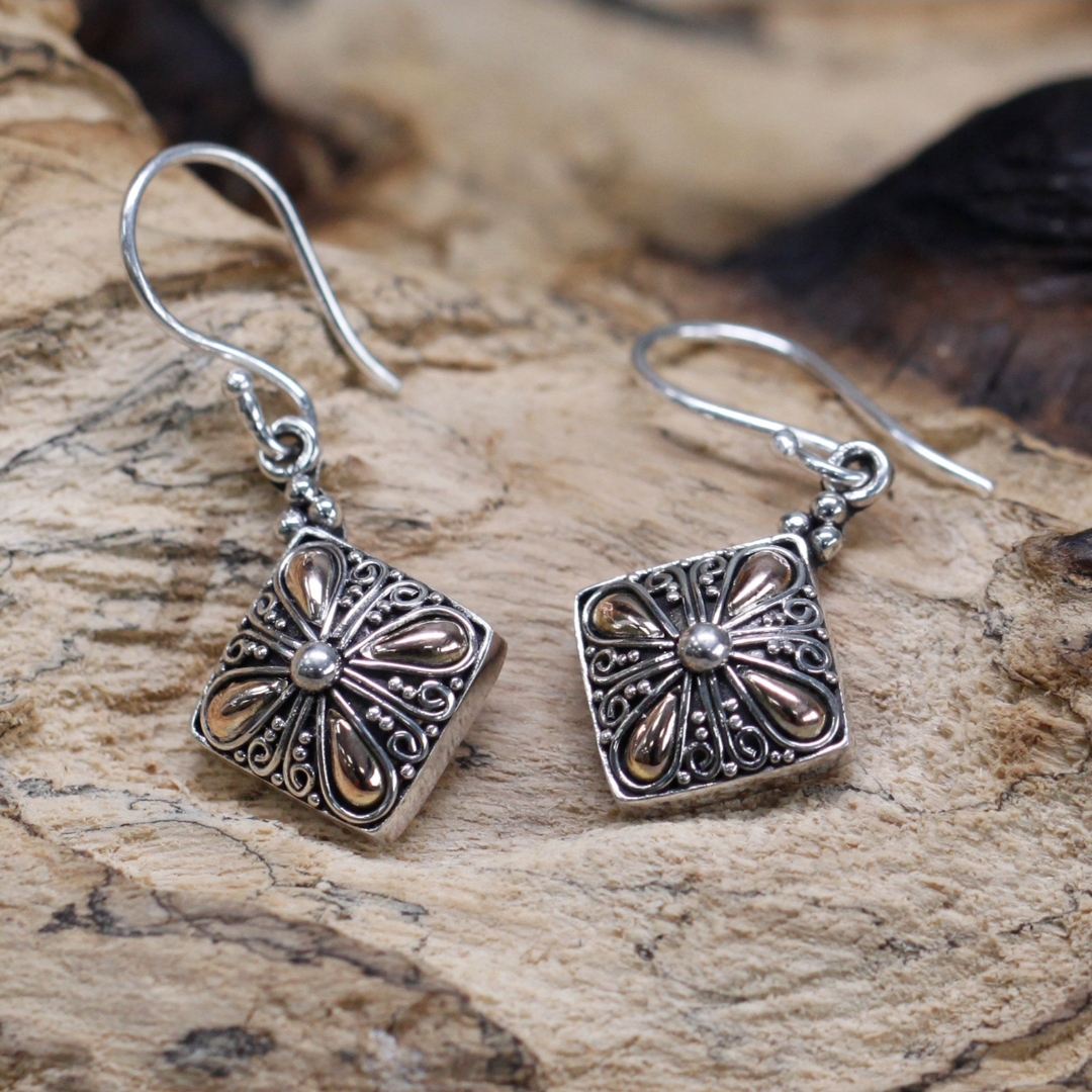 Boucles d'oreilles d'or et d'argent Prestige - Vibe boHo Baroque 