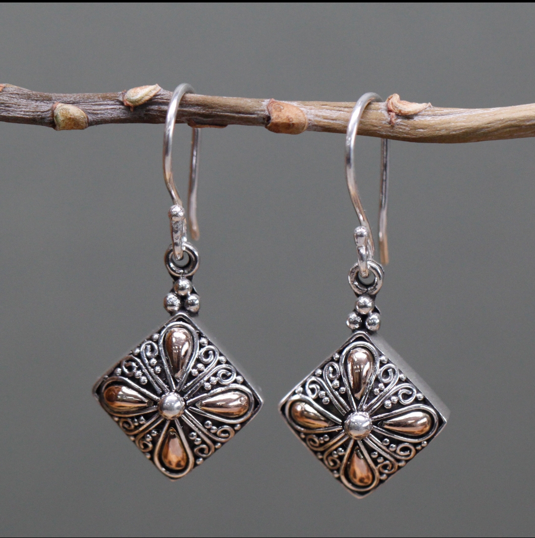 Boucles d'oreilles d'or et d'argent Prestige - Vibe boHo Baroque 
