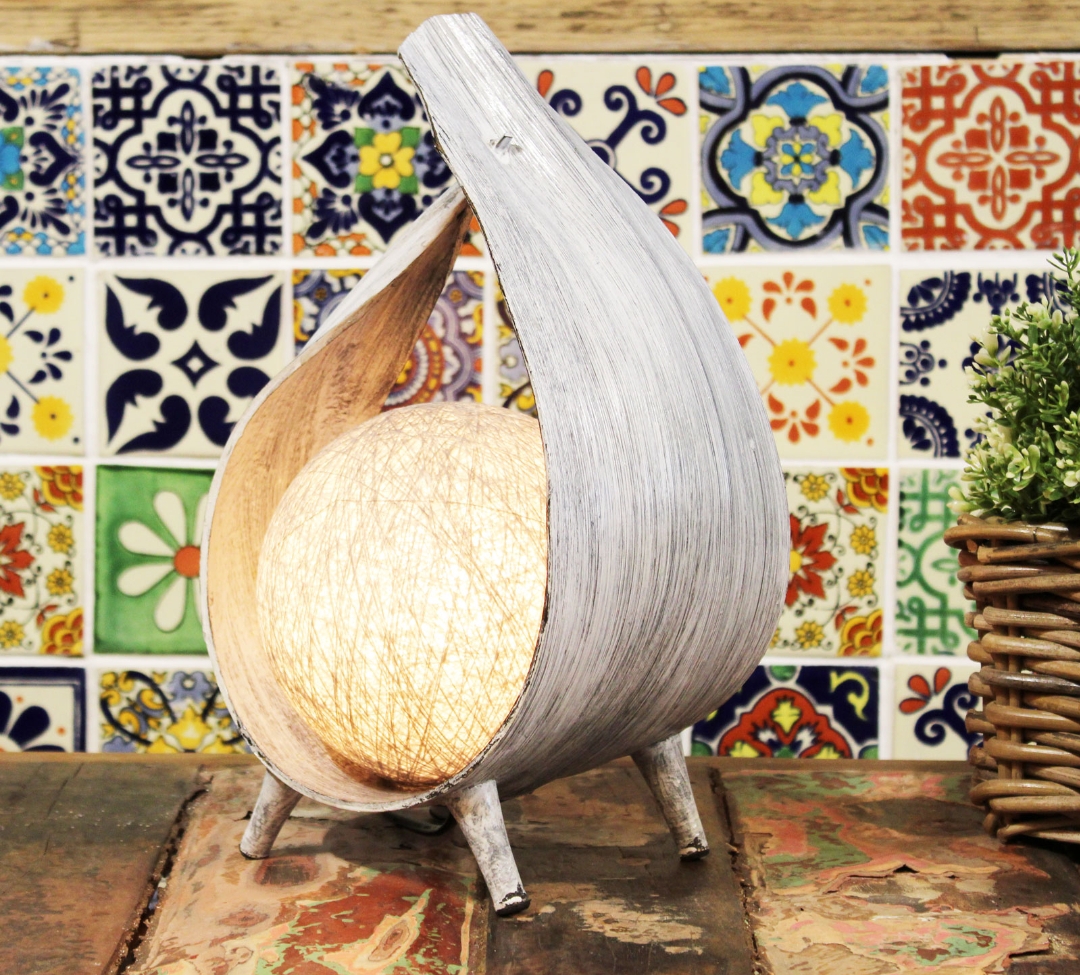 Lampe naturelle coco design -  Douceur de neige 