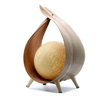 Lampe naturelle coco design -  Un brun de flamme 