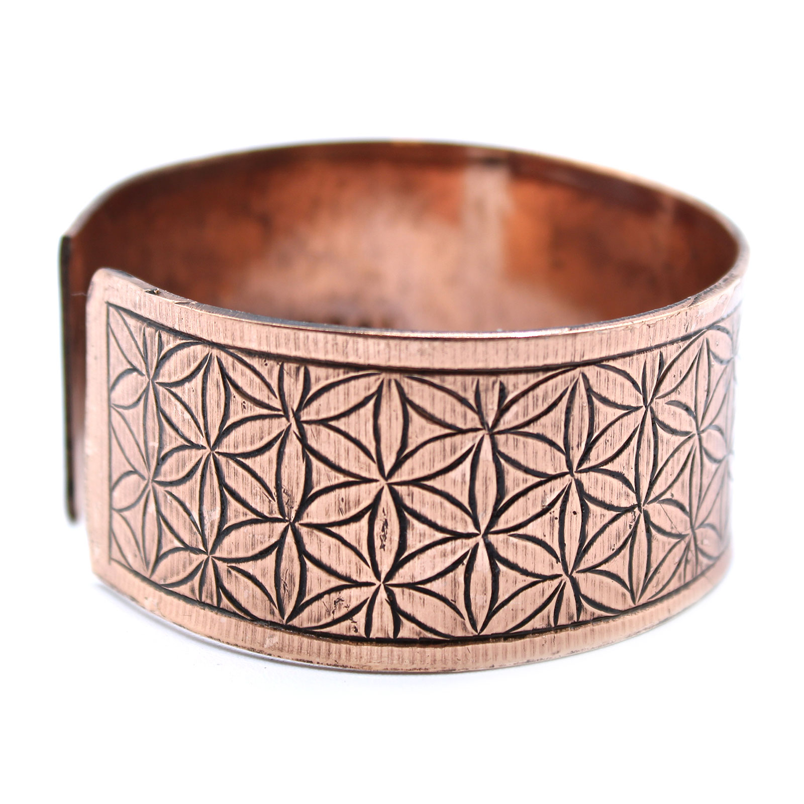 Bracelet tibetain en cuivre  - Fleur de vie