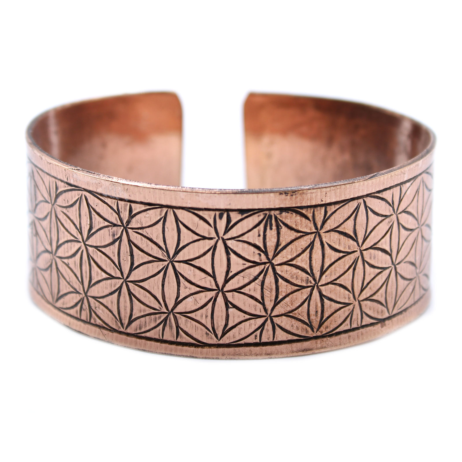 Bracelet tibetain en cuivre  - Fleur de vie