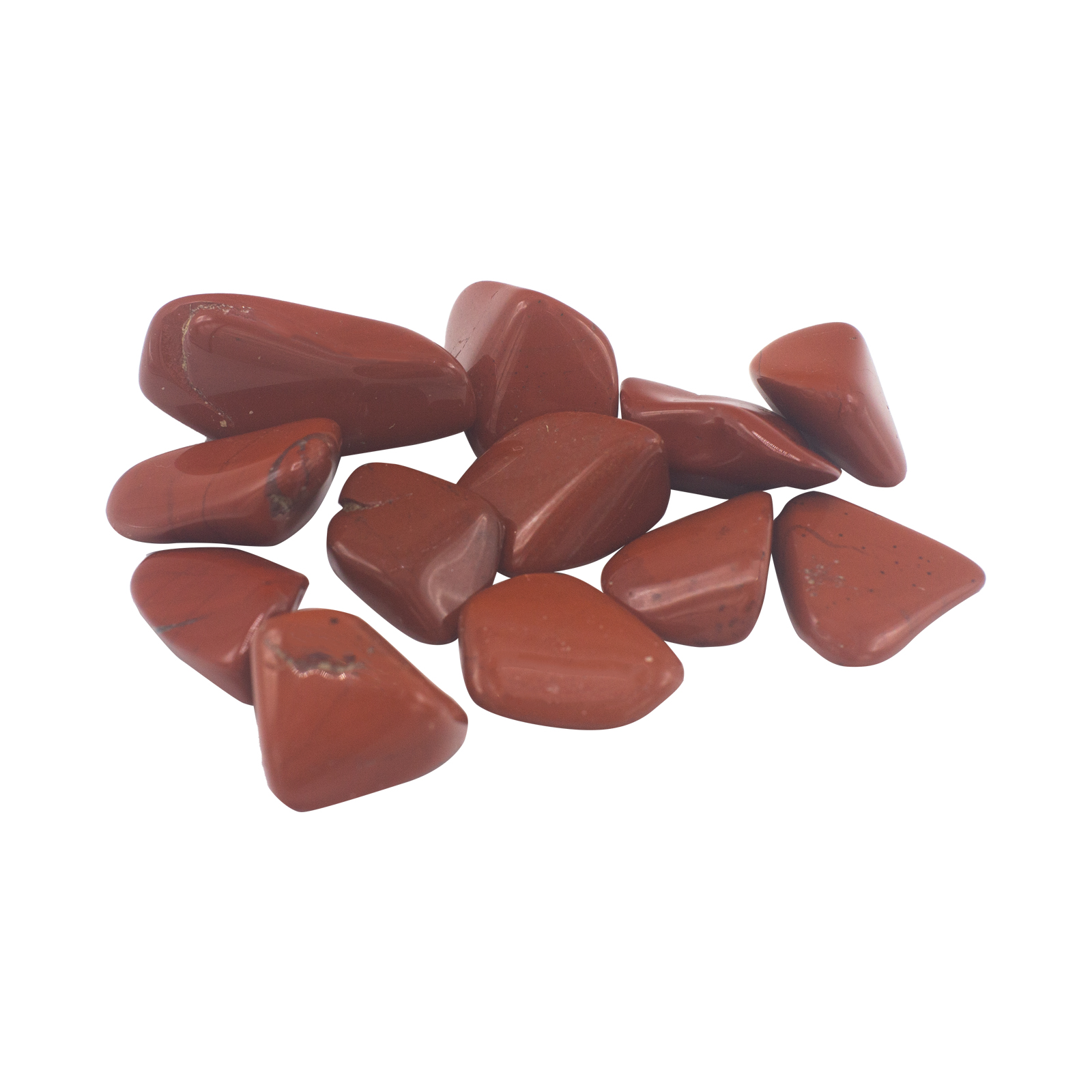 Pierres naturelles roulées -  24x Tumble L - Jaspe Rouge