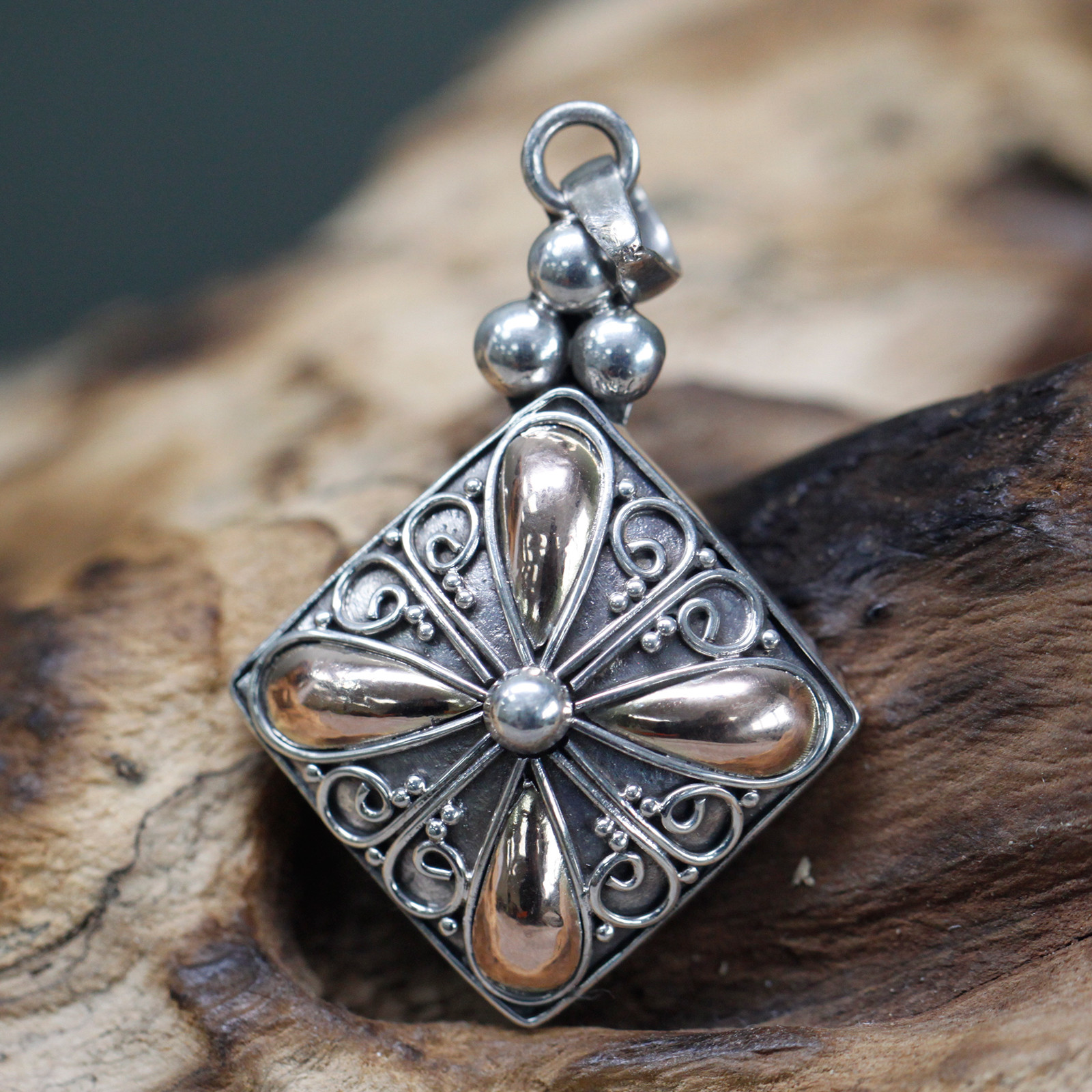 Pendentif d'or et d'argent Prestige - Vibe boHo Baroque 