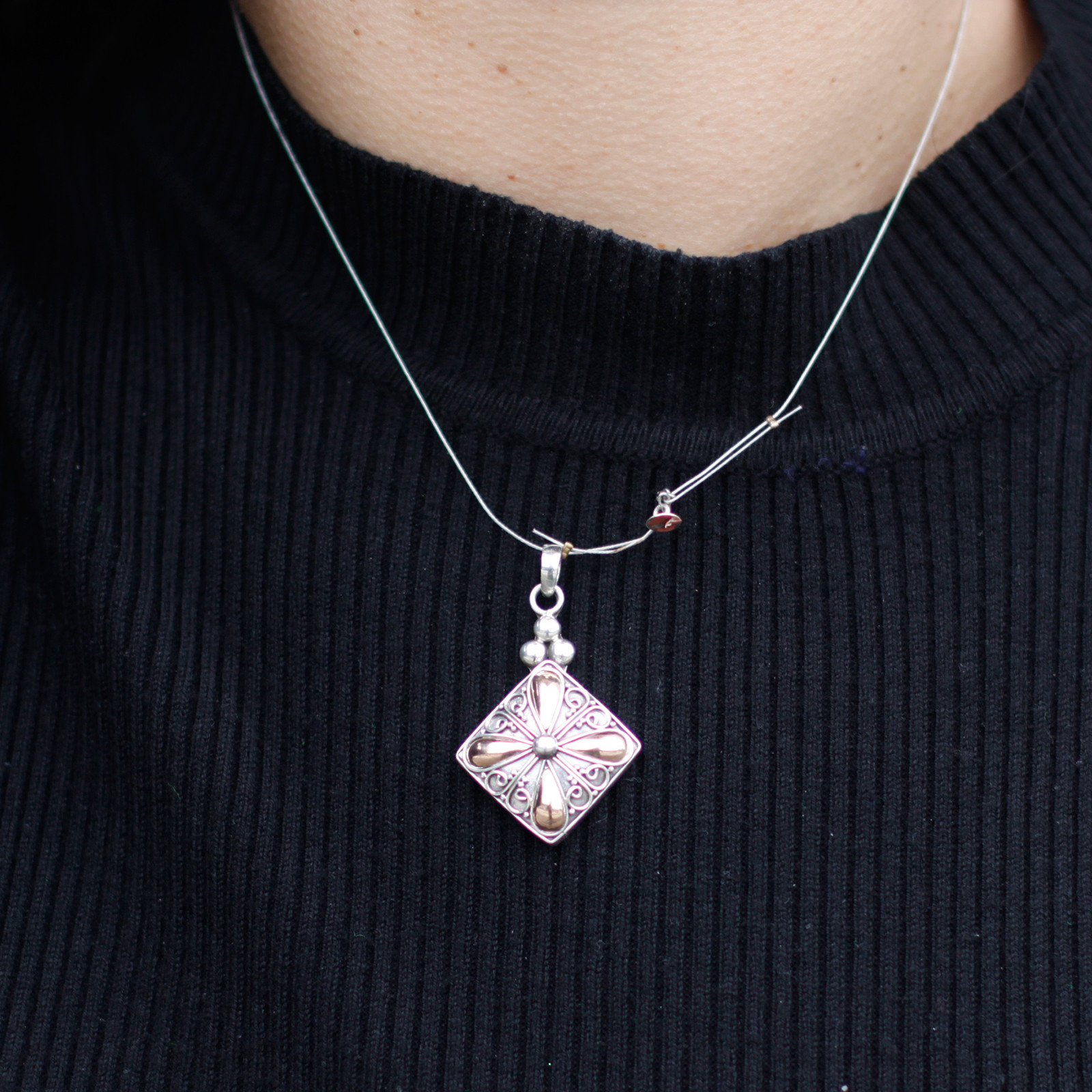 Pendentif d'or et d'argent Prestige - Vibe boHo Baroque 