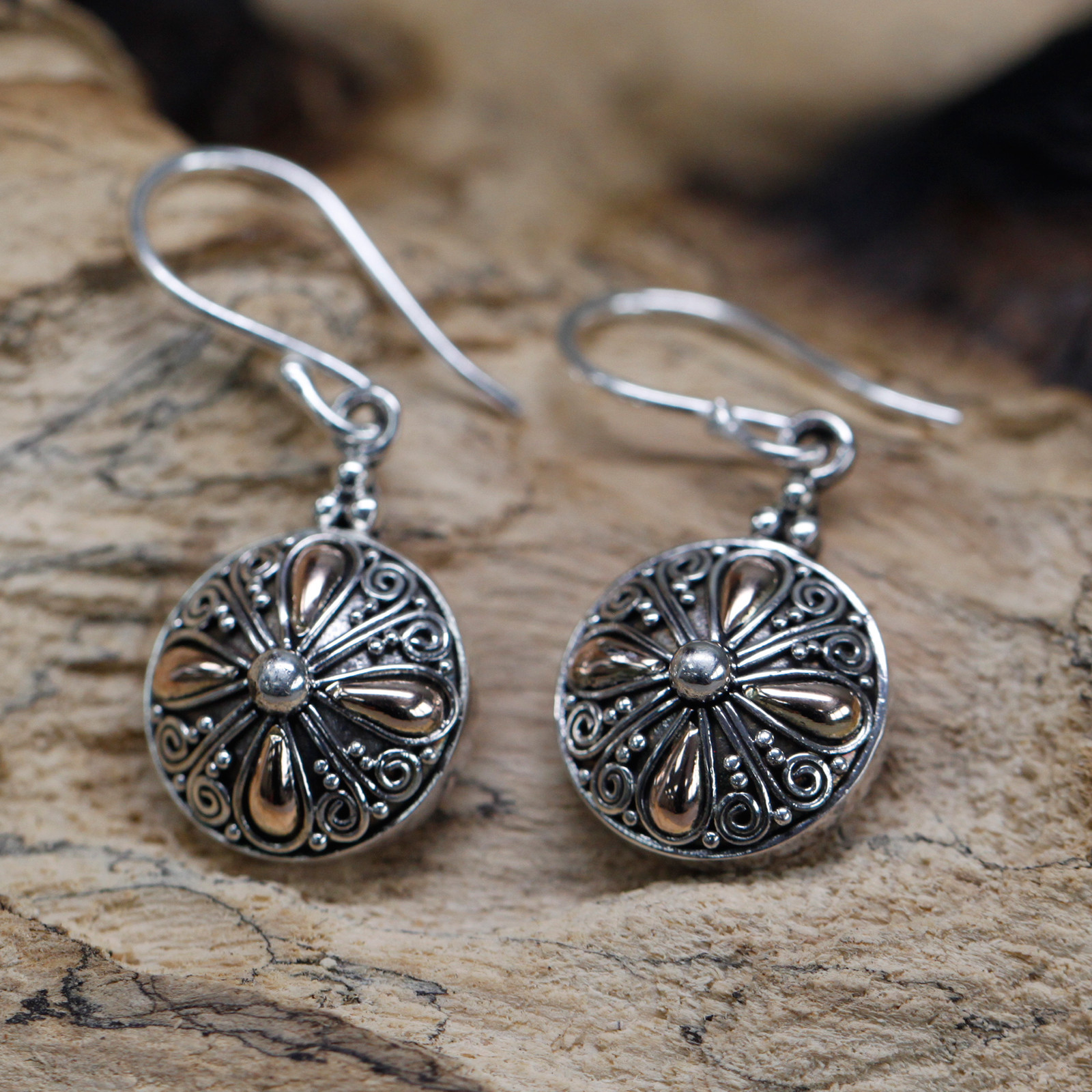 Boucles d'oreilles d'or et d'argent Prestige - Vibe bohème