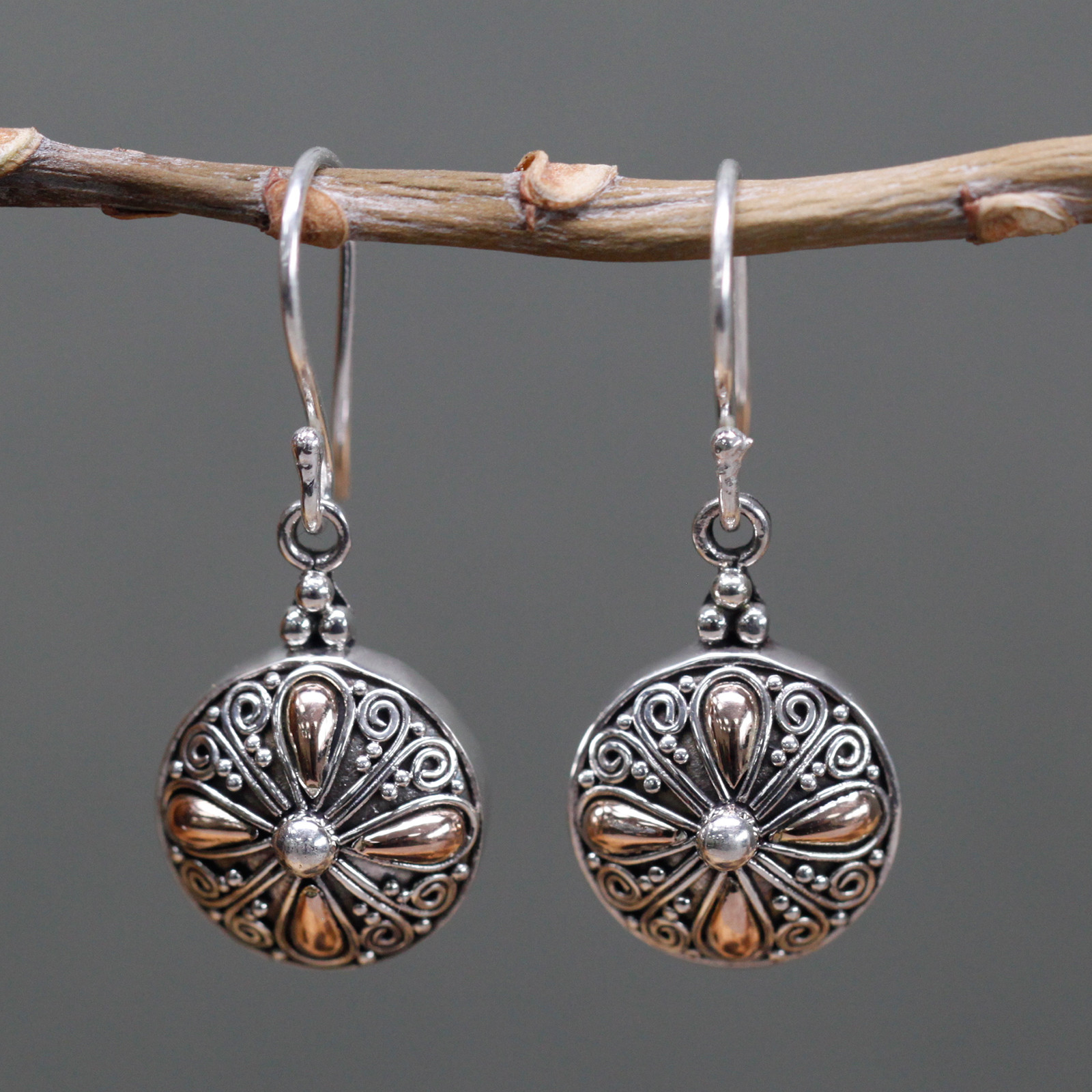 Boucles d'oreilles d'or et d'argent Prestige - Vibe bohème
