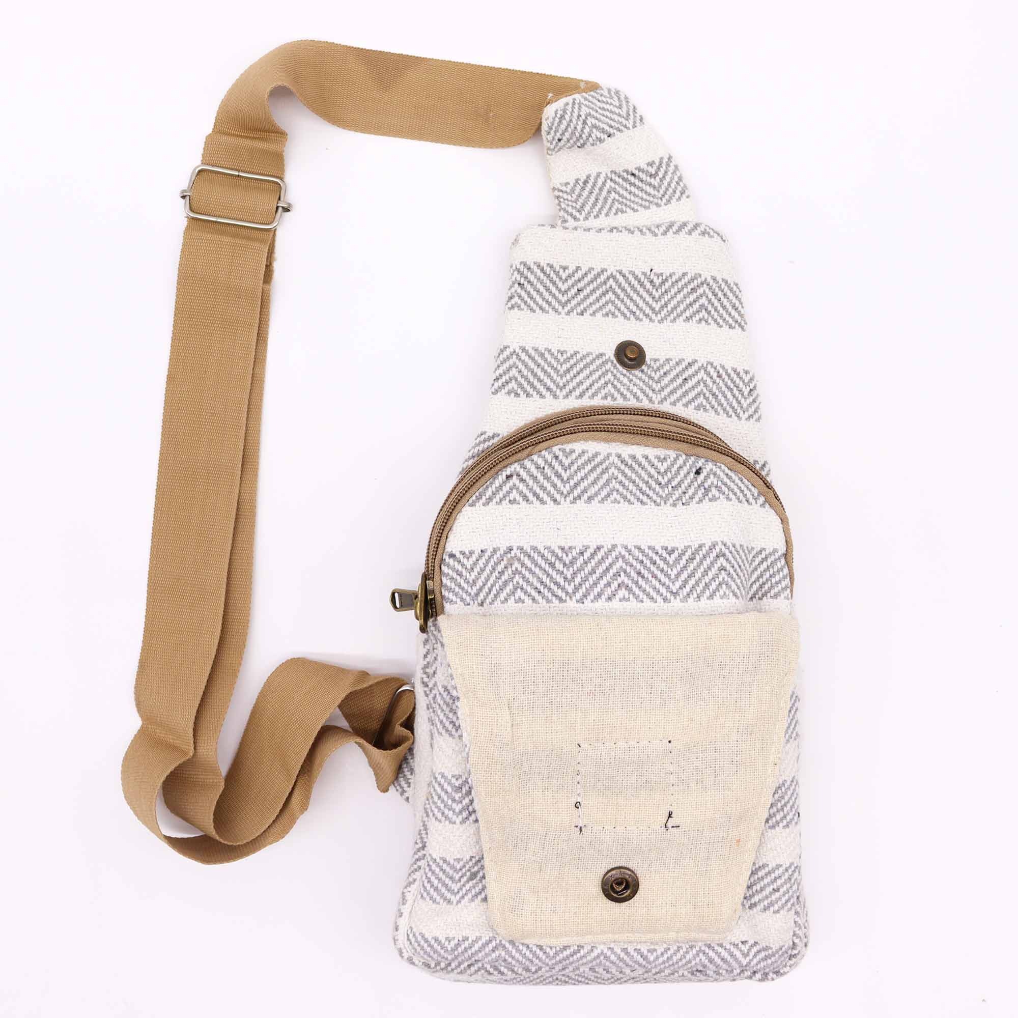 Sac bandoulière en coton naturel 