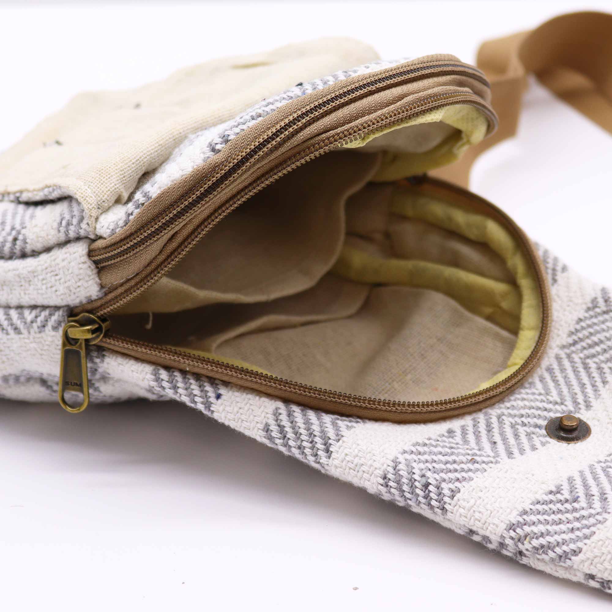 Sac bandoulière en coton naturel 