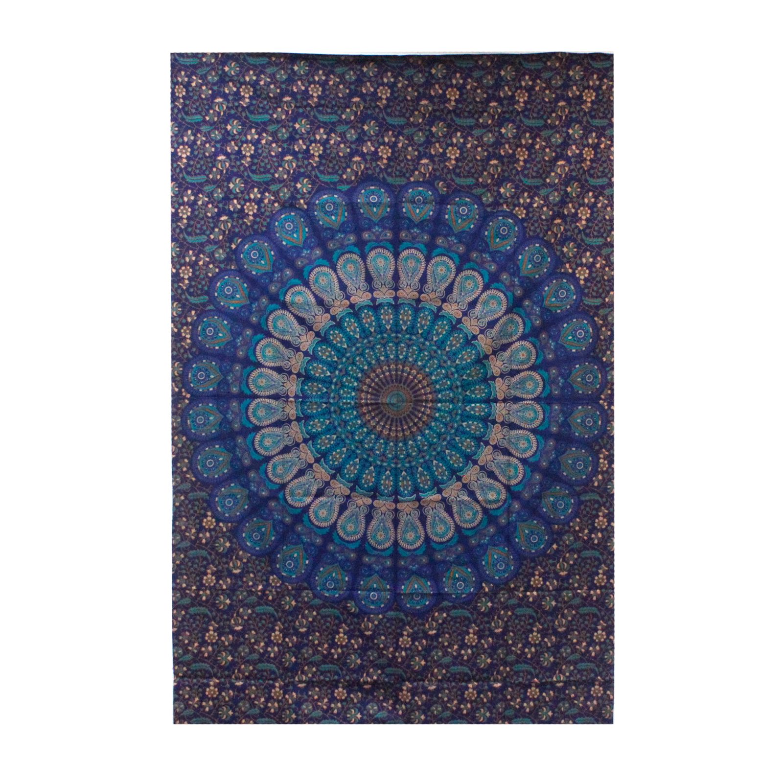 Tenture murale / couvre lit - Mandala Azur