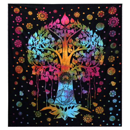 Tenture murale / couvre lit - Arbre de vie enchanté