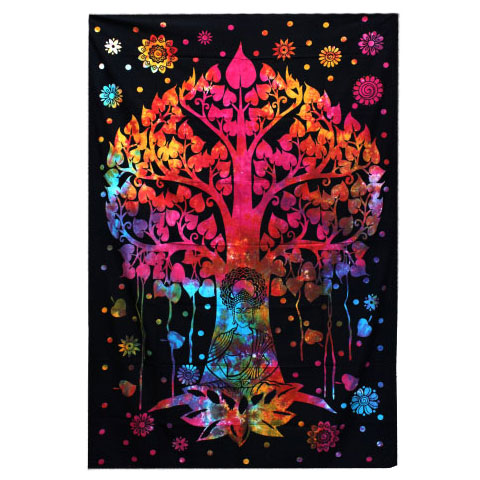 Tenture murale / couvre lit - Arbre de vie enchanté