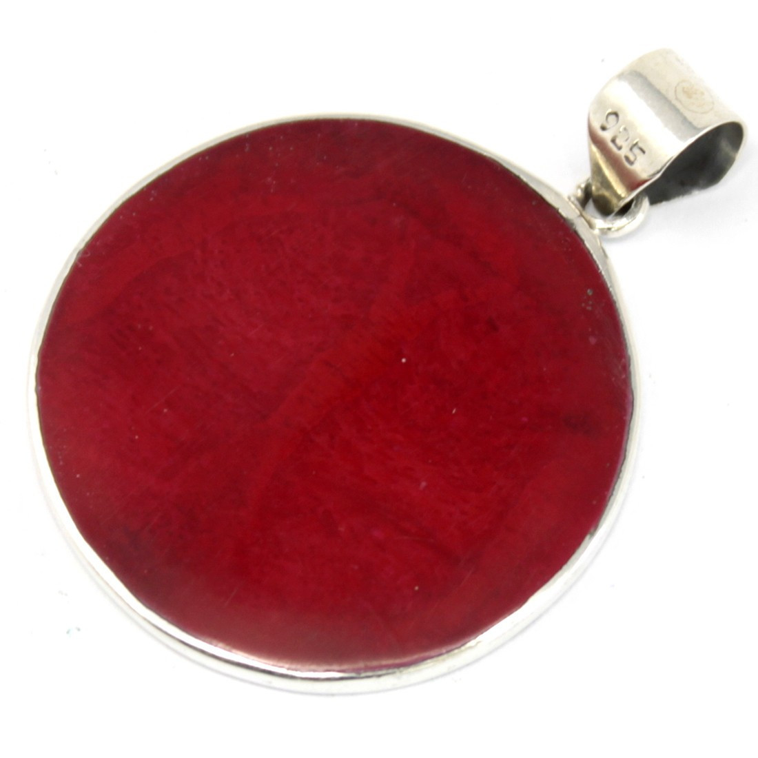 Pendentif en argent 925 - arbre de vie corail - 30 mm