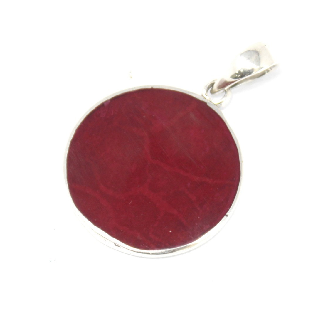 Pendentif en argent 925 - arbre de vie corail - 22 mm