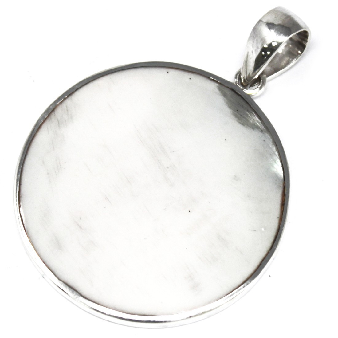 Pendentif en argent 925 - arbre de vie nacré  - 30 mm