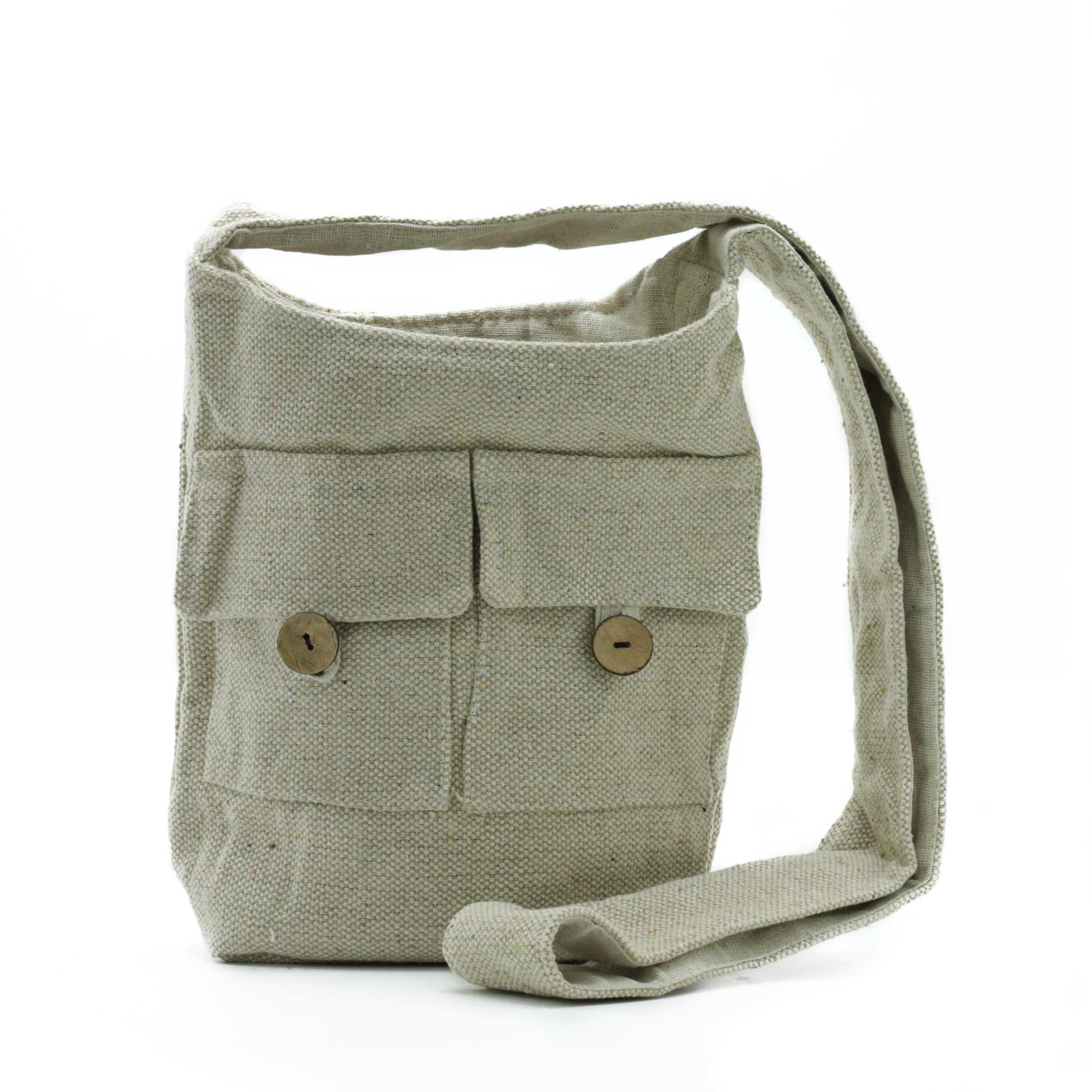 Sac bandoulière beige en coton - écolo chic 