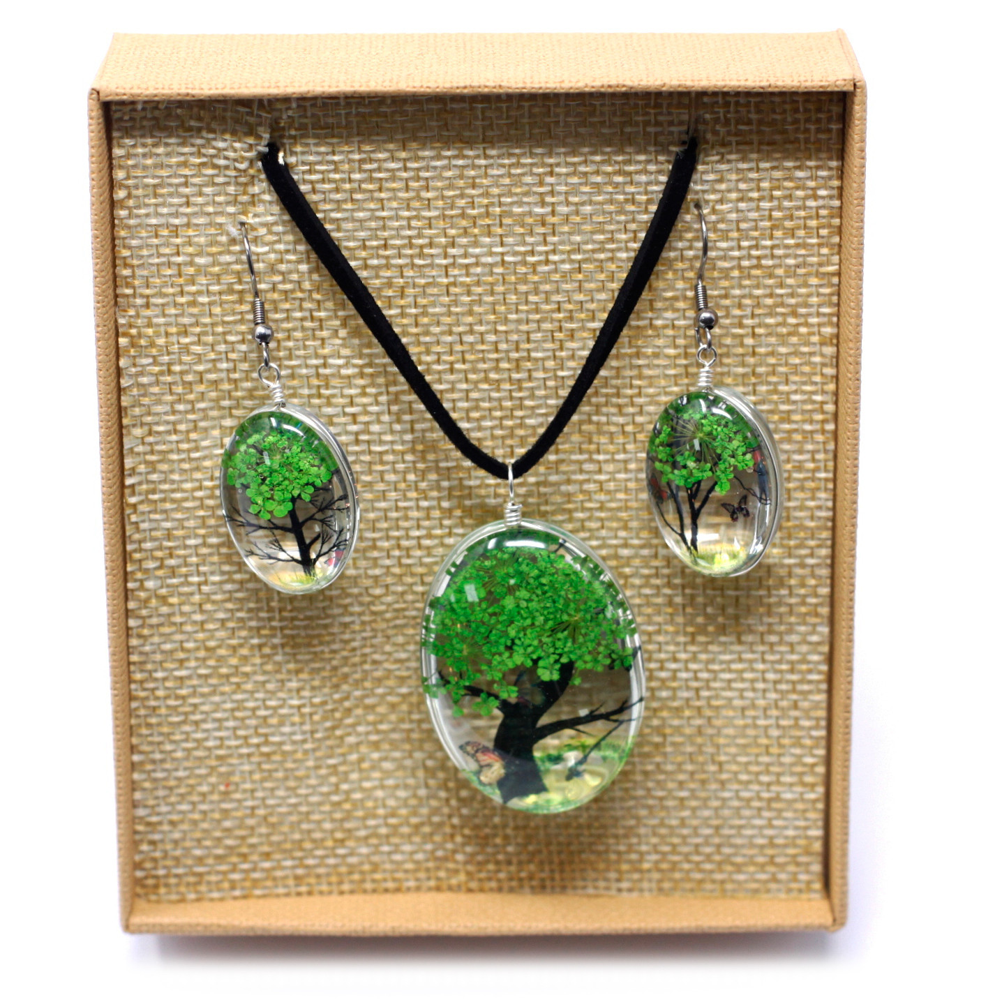 Parure de fleurs naturelles  - Vert