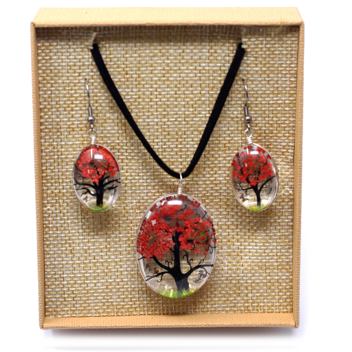 Parure de fleurs naturelles  - Corail