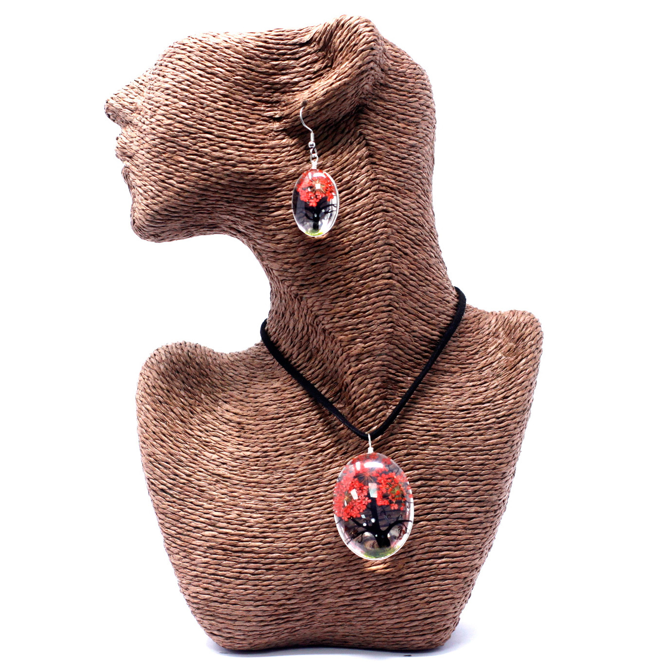 Parure de fleurs naturelles  - Corail