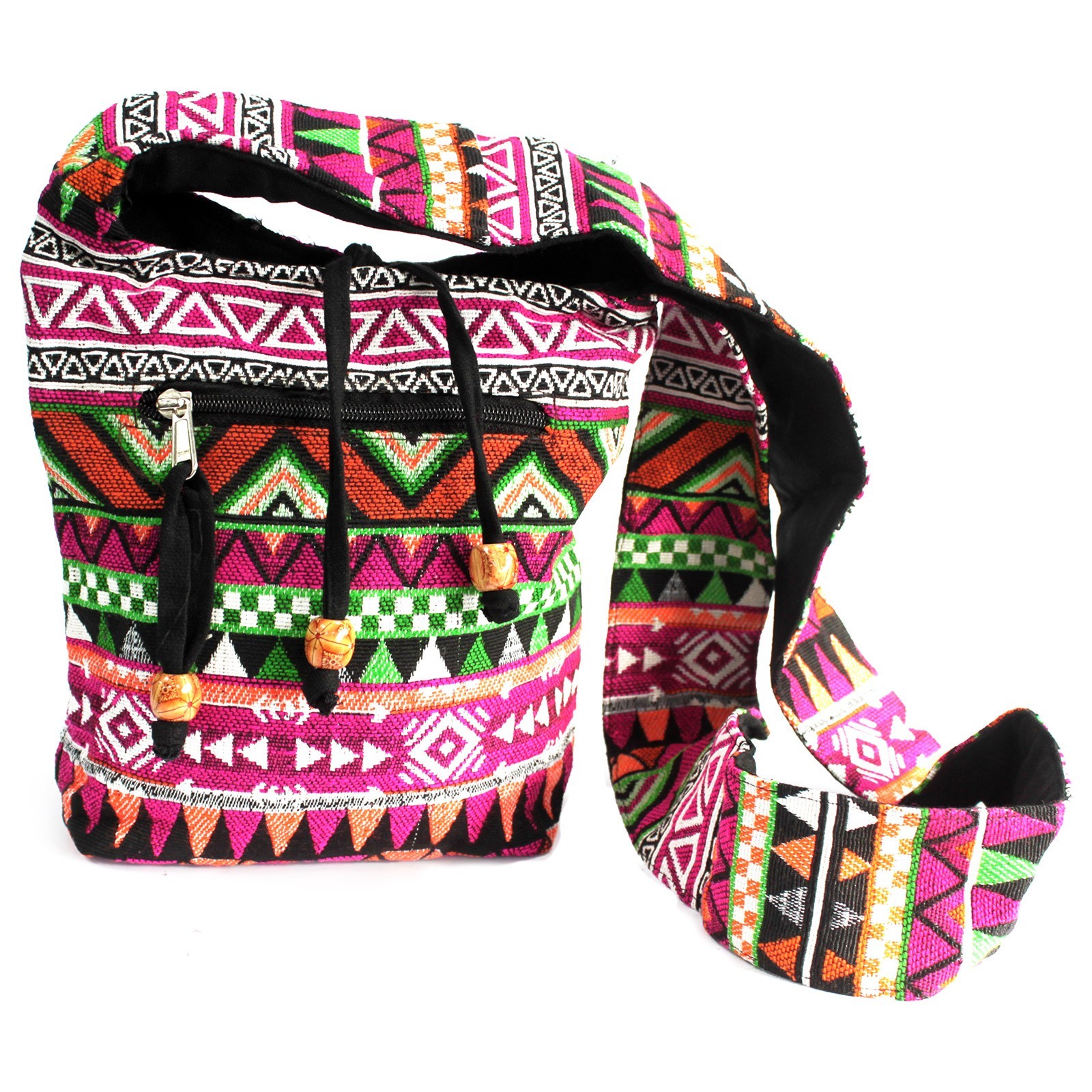 Sac à bandoulière ethnique - Rose 