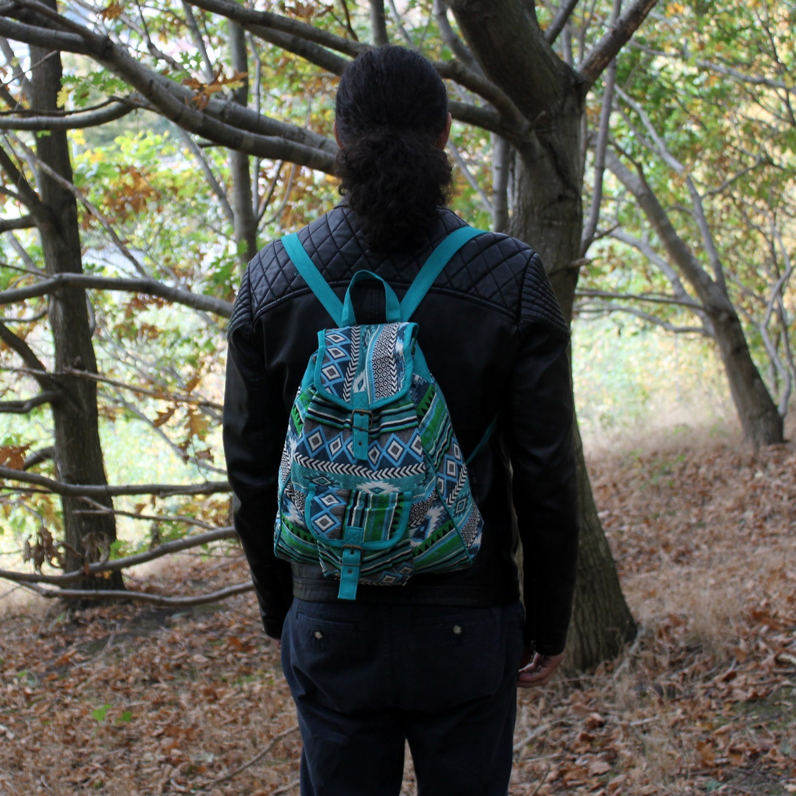 Sac à dos ethnique - Vert