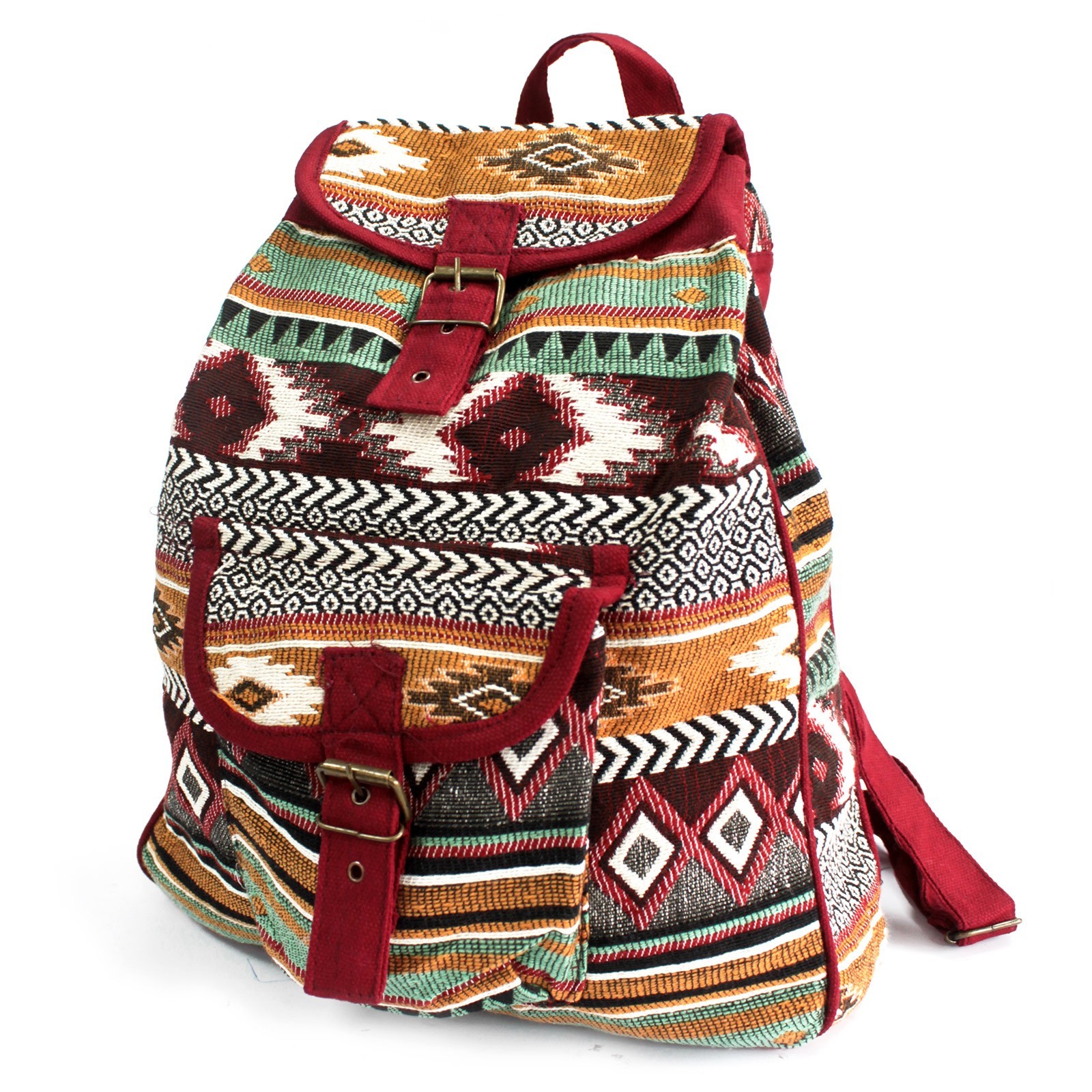 Sac à dos ethnique - Marron
