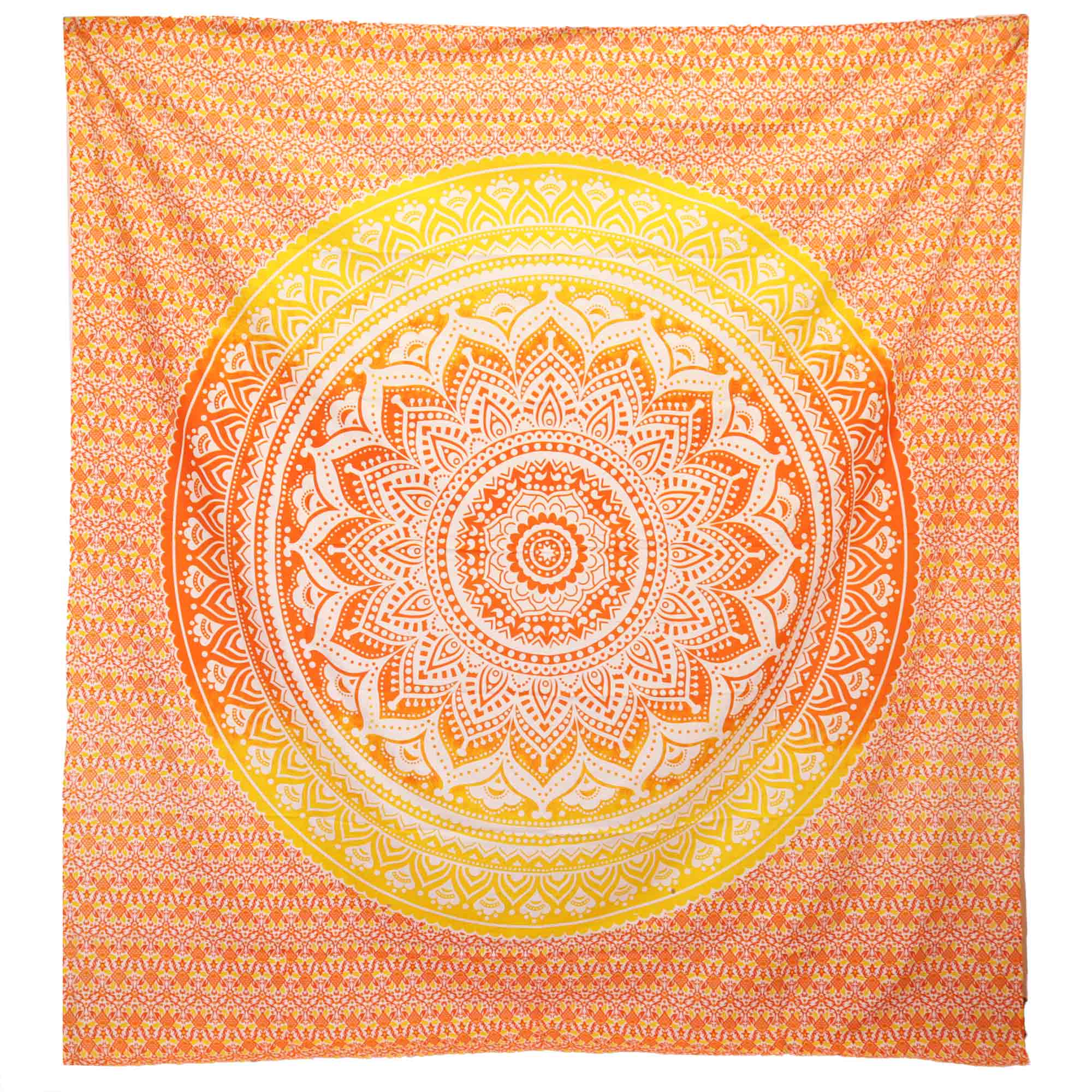 Tenture murale - Mandala Orange 