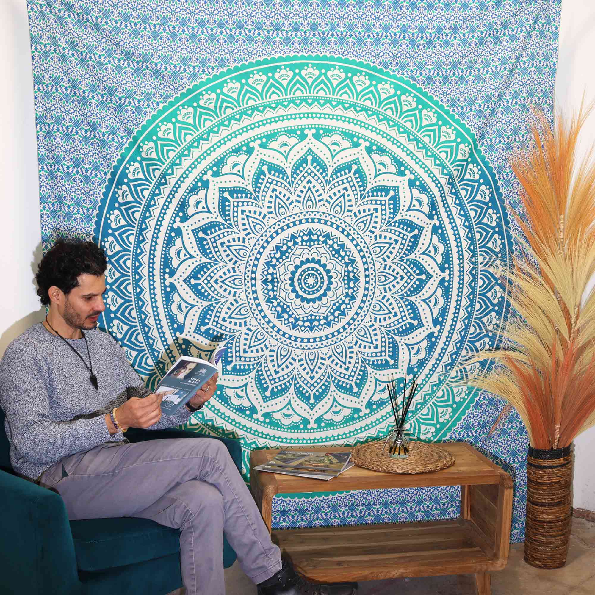 Tenture murale - Mandala Orange 