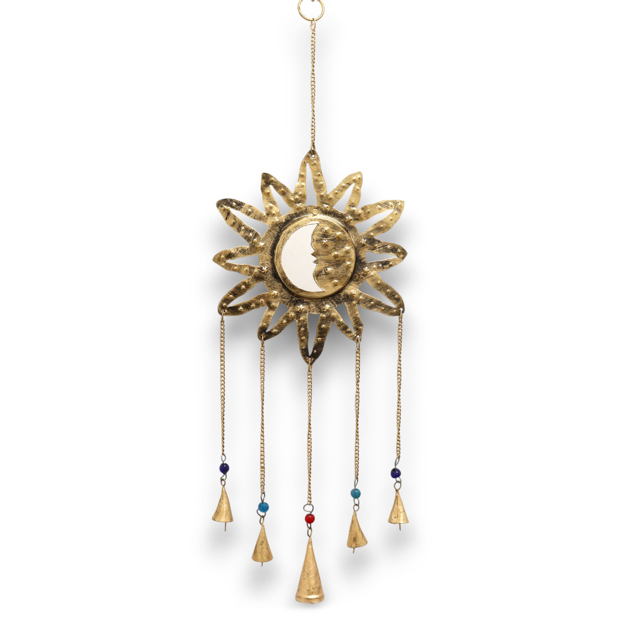 Carillon éolien à cloche miroir - Soleil