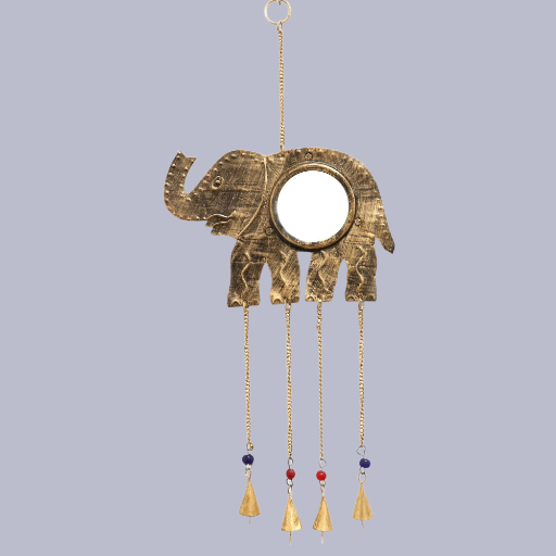 Carillon éolien à cloche miroir - Elephant