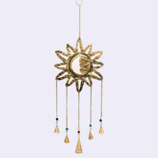 Carillon éolien à cloche miroir - Soleil