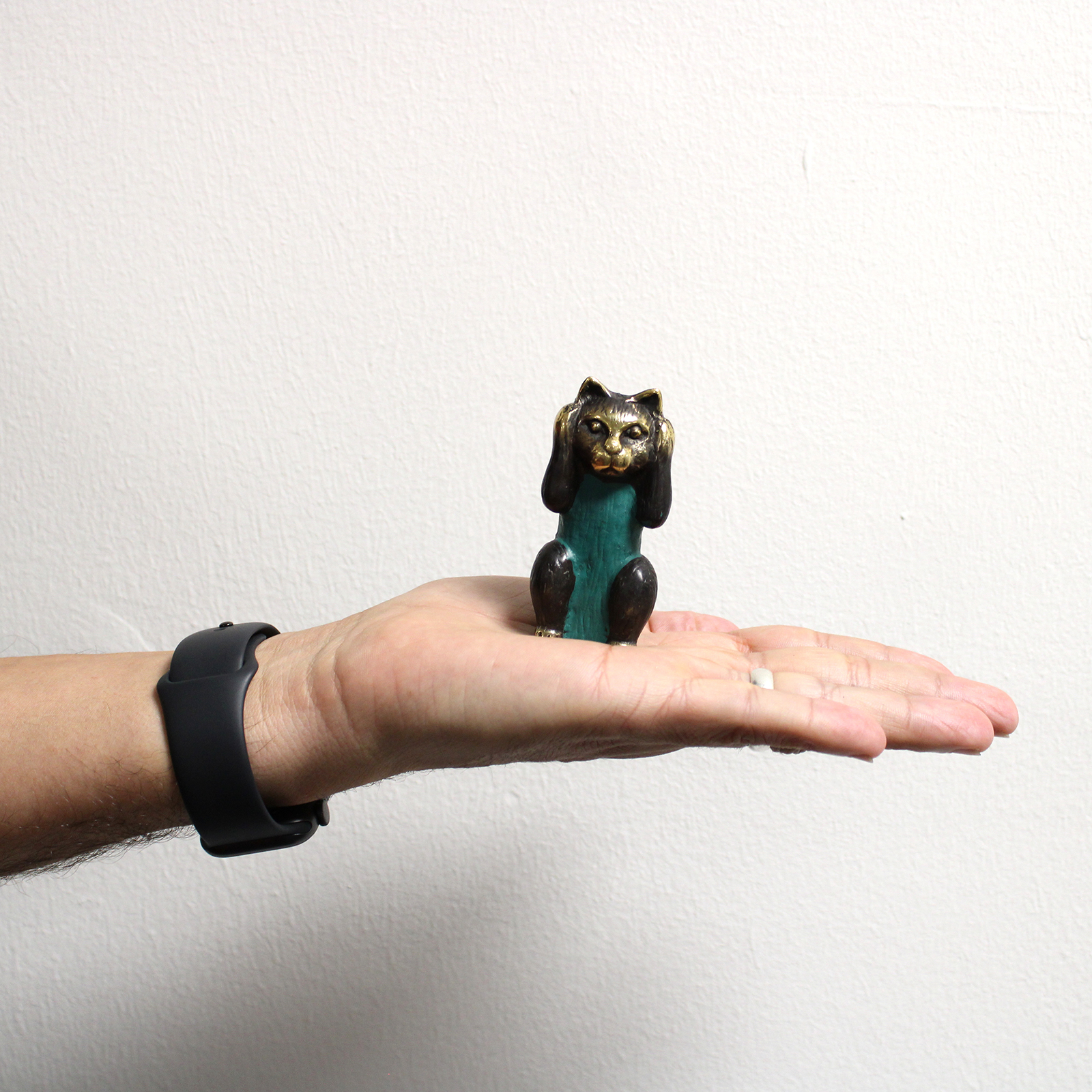 3 Statues chats en laiton - Feng Shui
