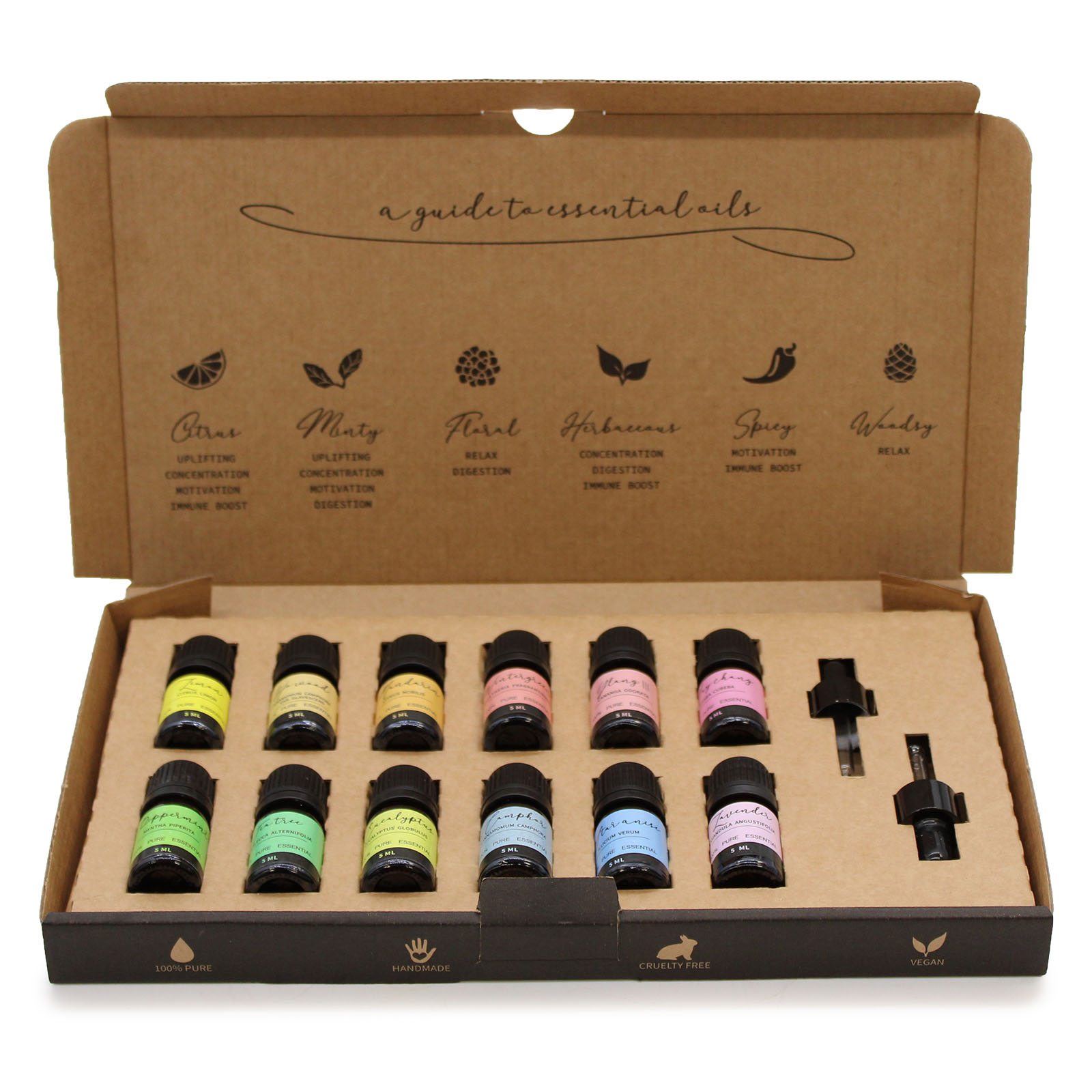 Coffret huiles essentielles - 12 flacons