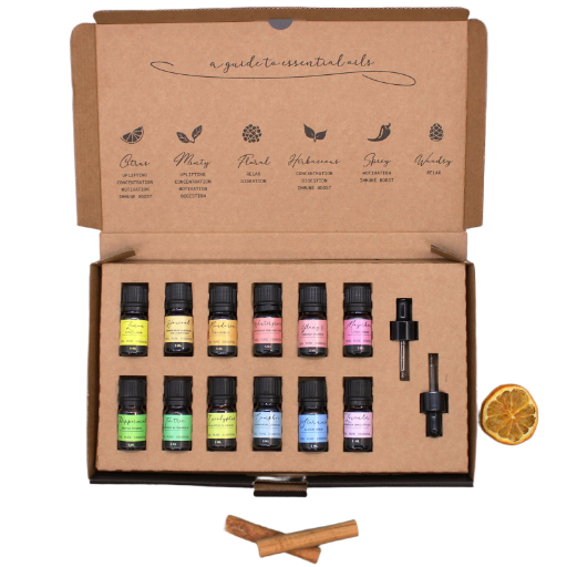 Coffret huiles essentielles - 12 flacons
