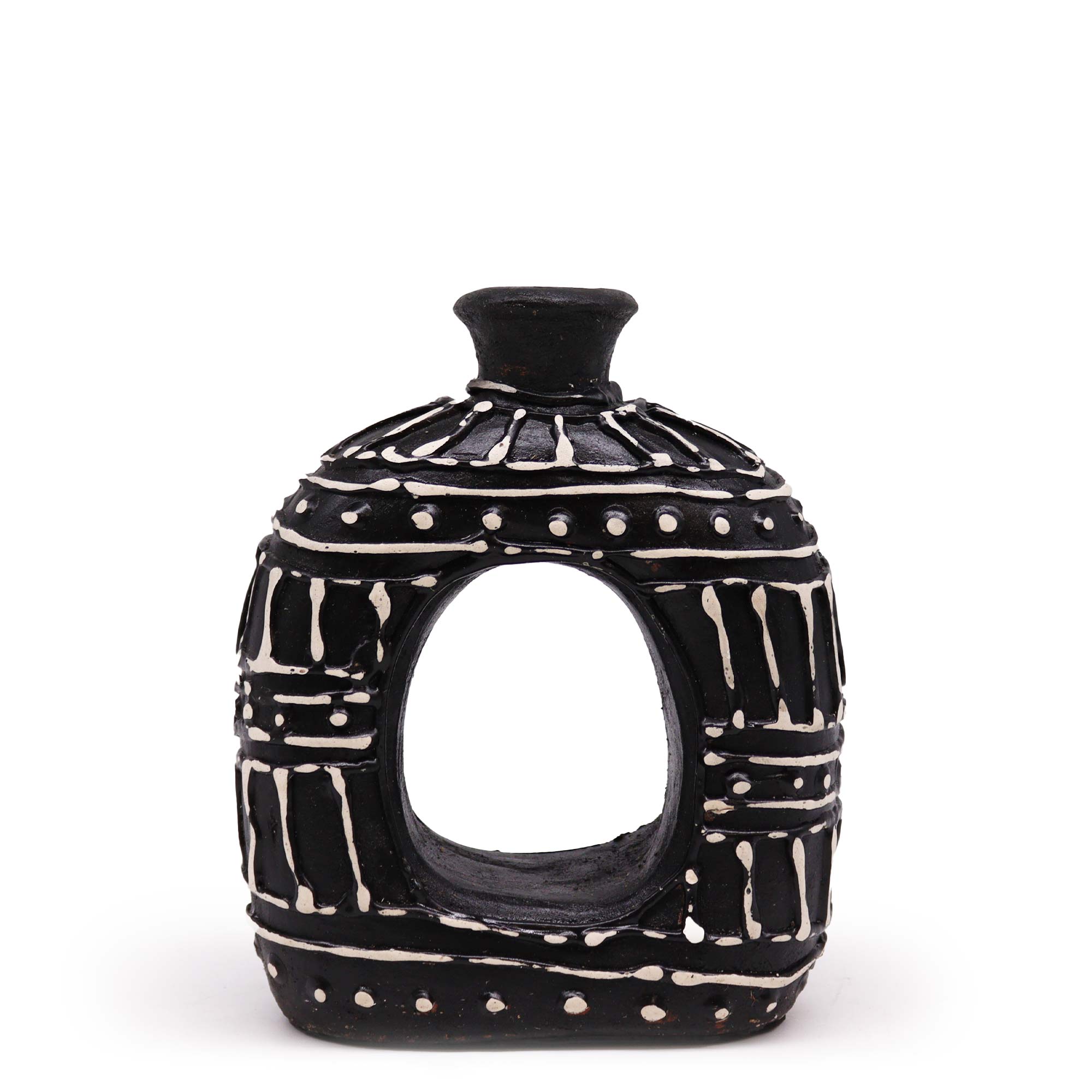 Vase ELLIPSIS - Terre cuite couleur chocolat 